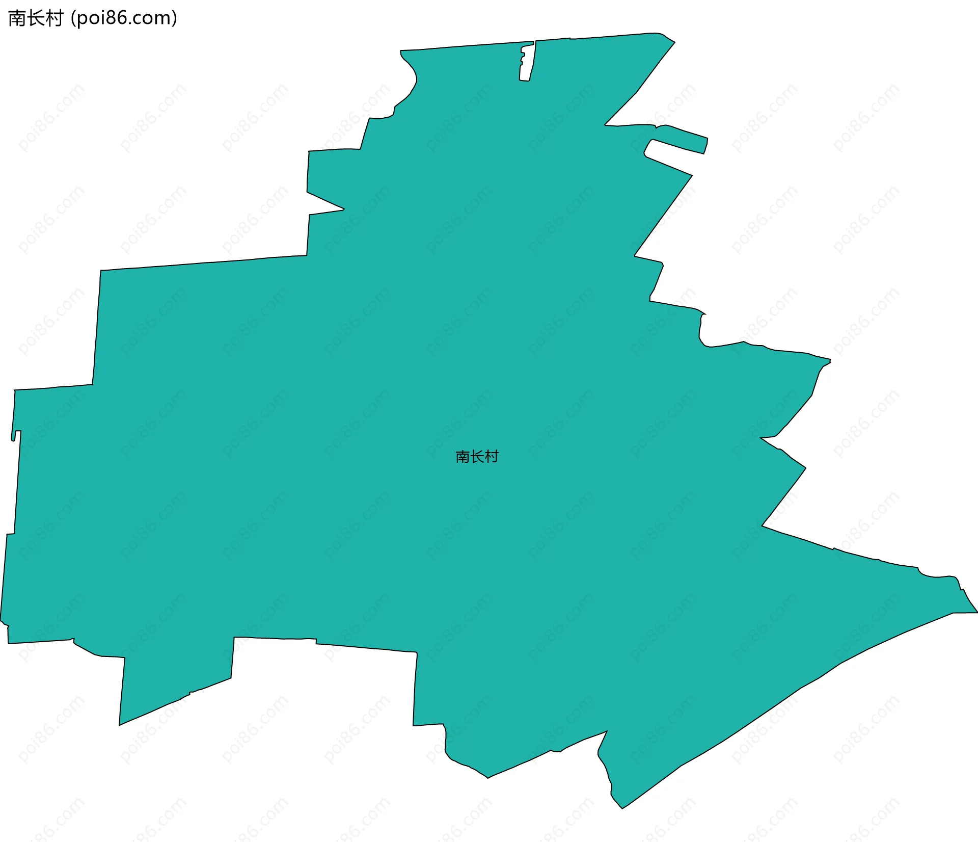 南长村边界地图