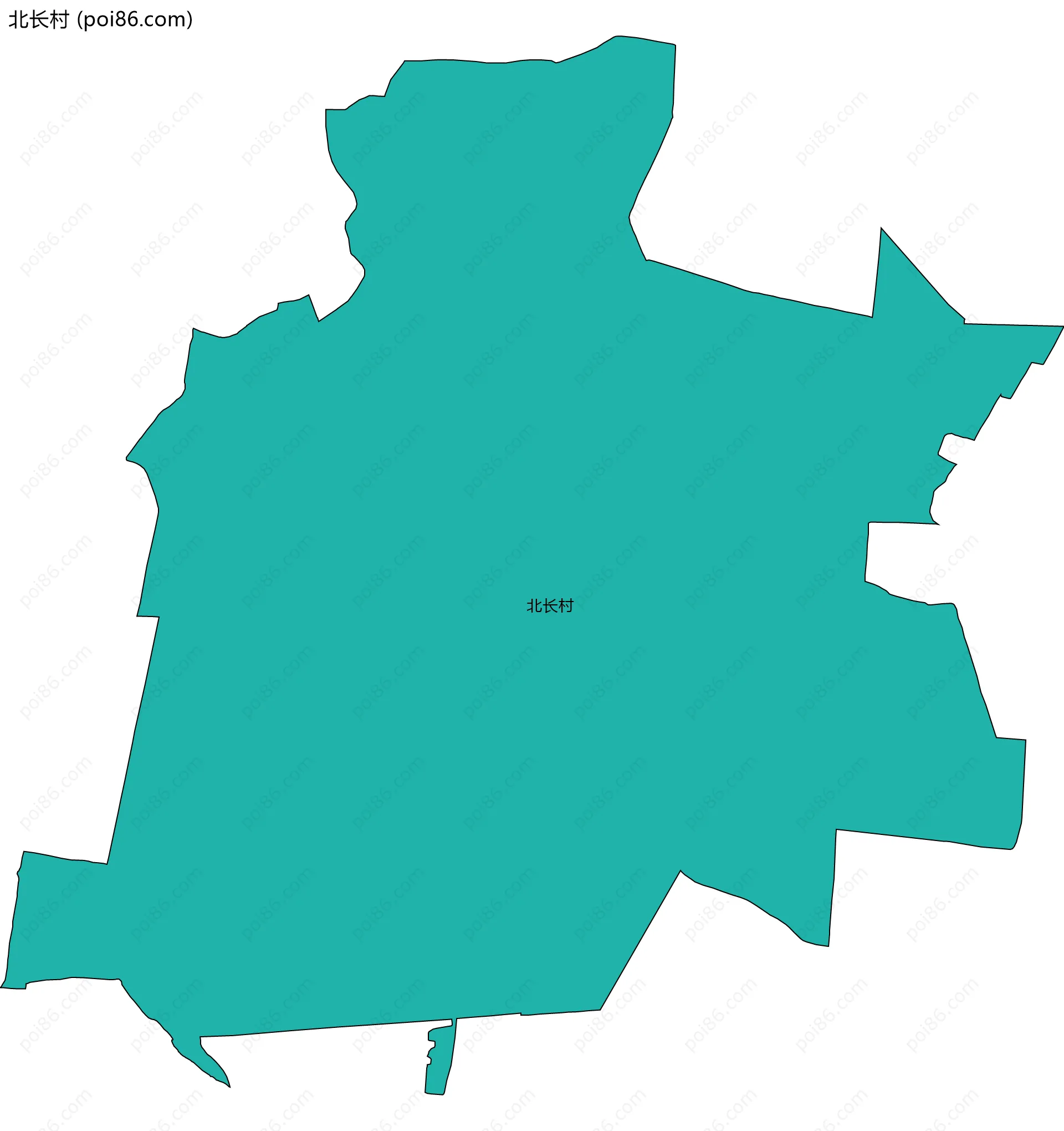 北长村边界地图