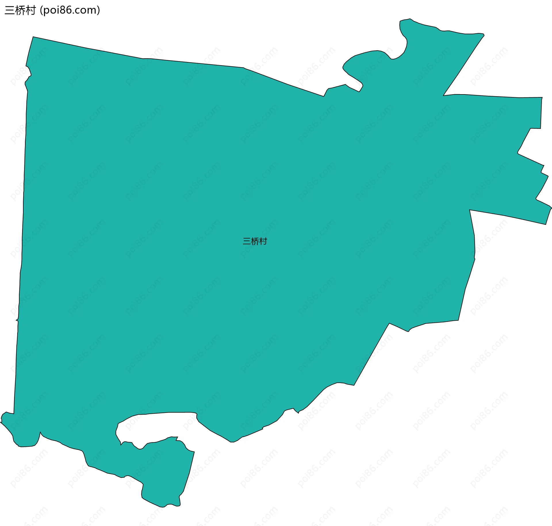 三桥村边界地图