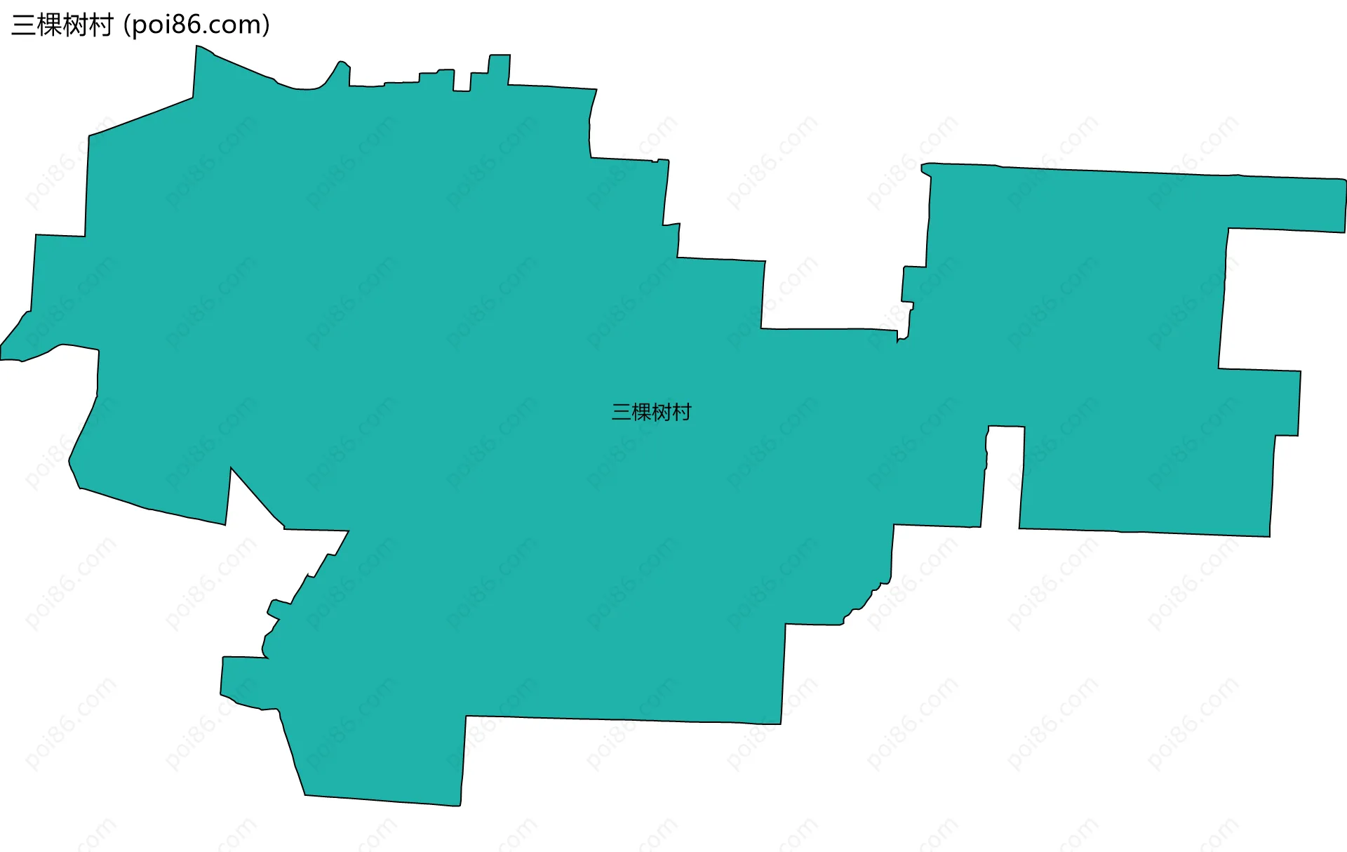 三棵树村边界地图