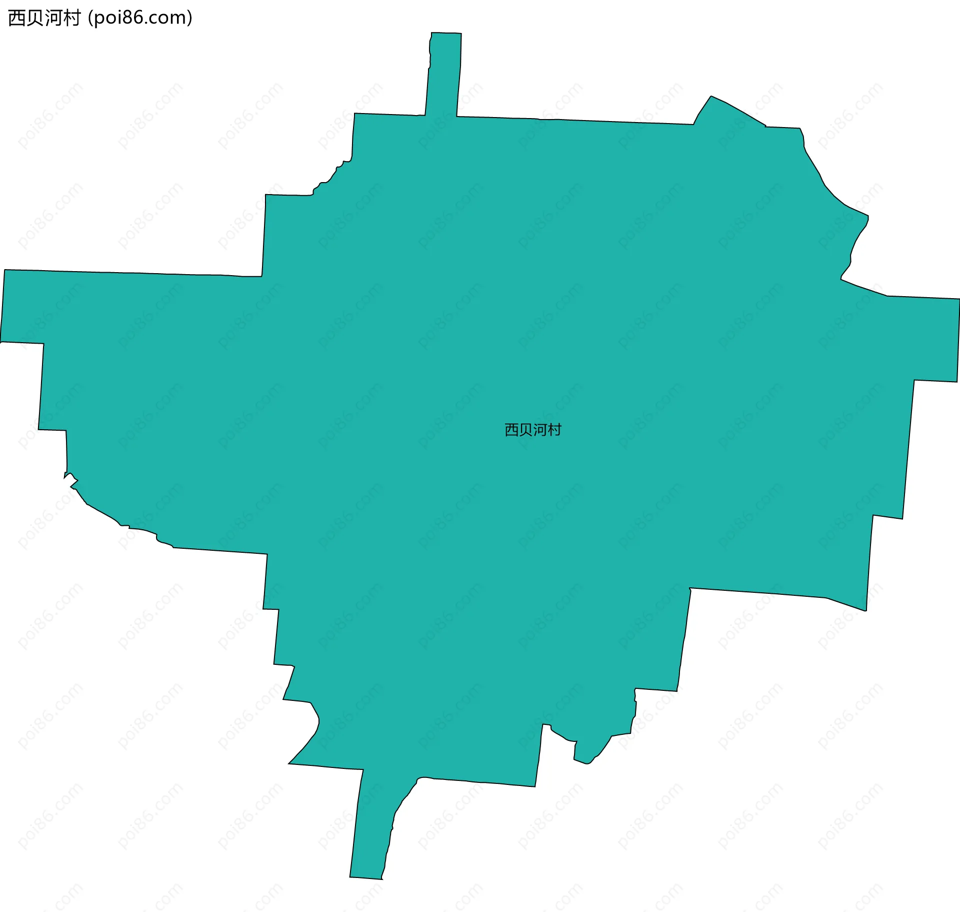 西贝河村边界地图