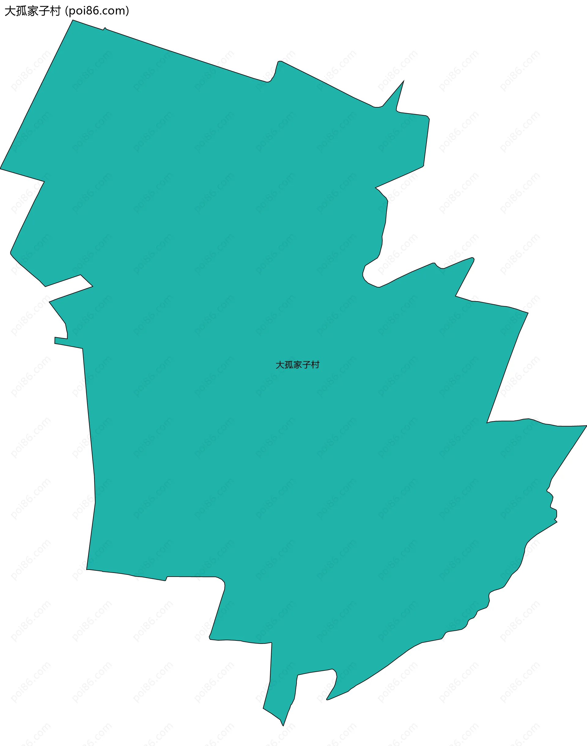 大孤家子村边界地图