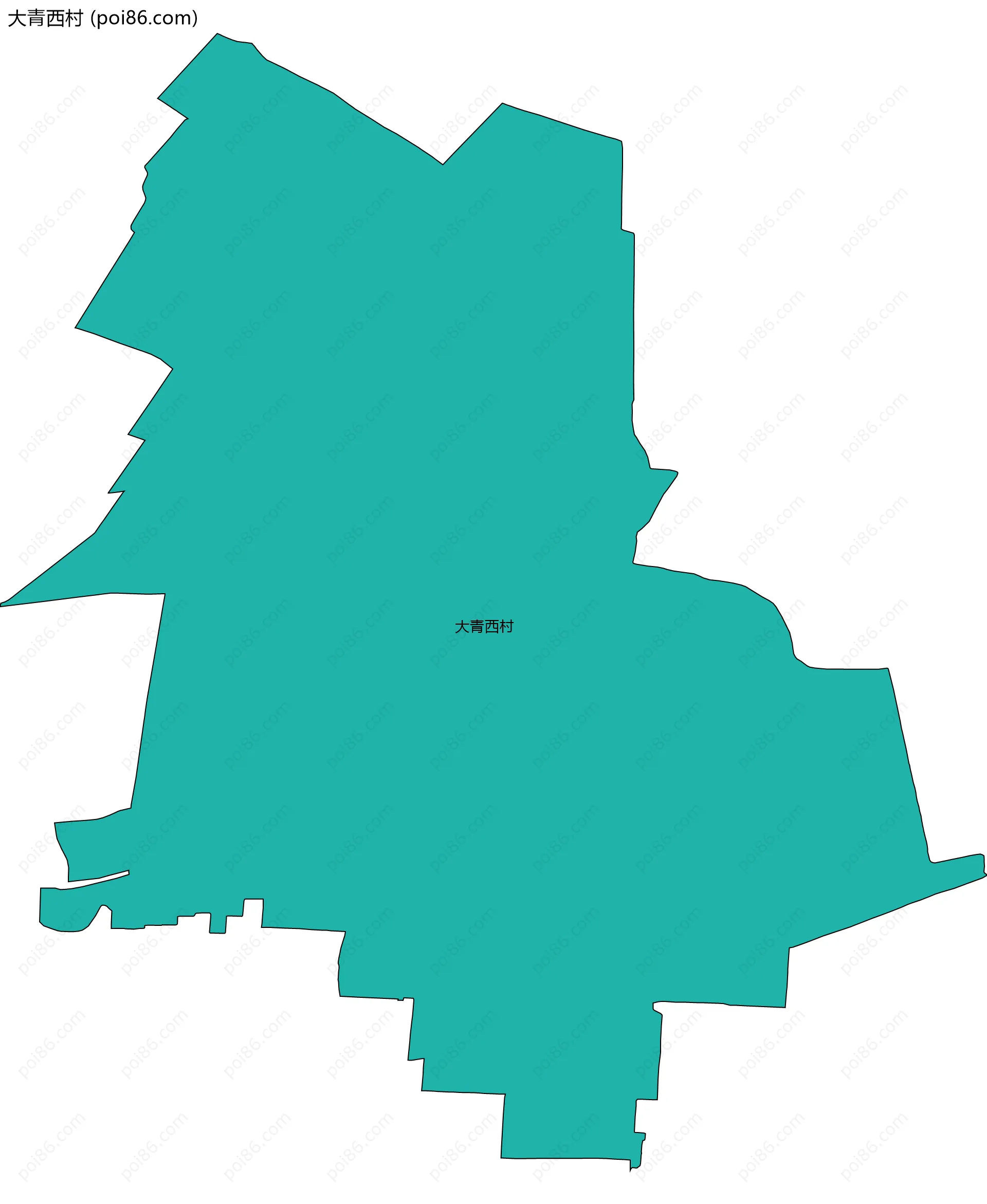 大青西村边界地图