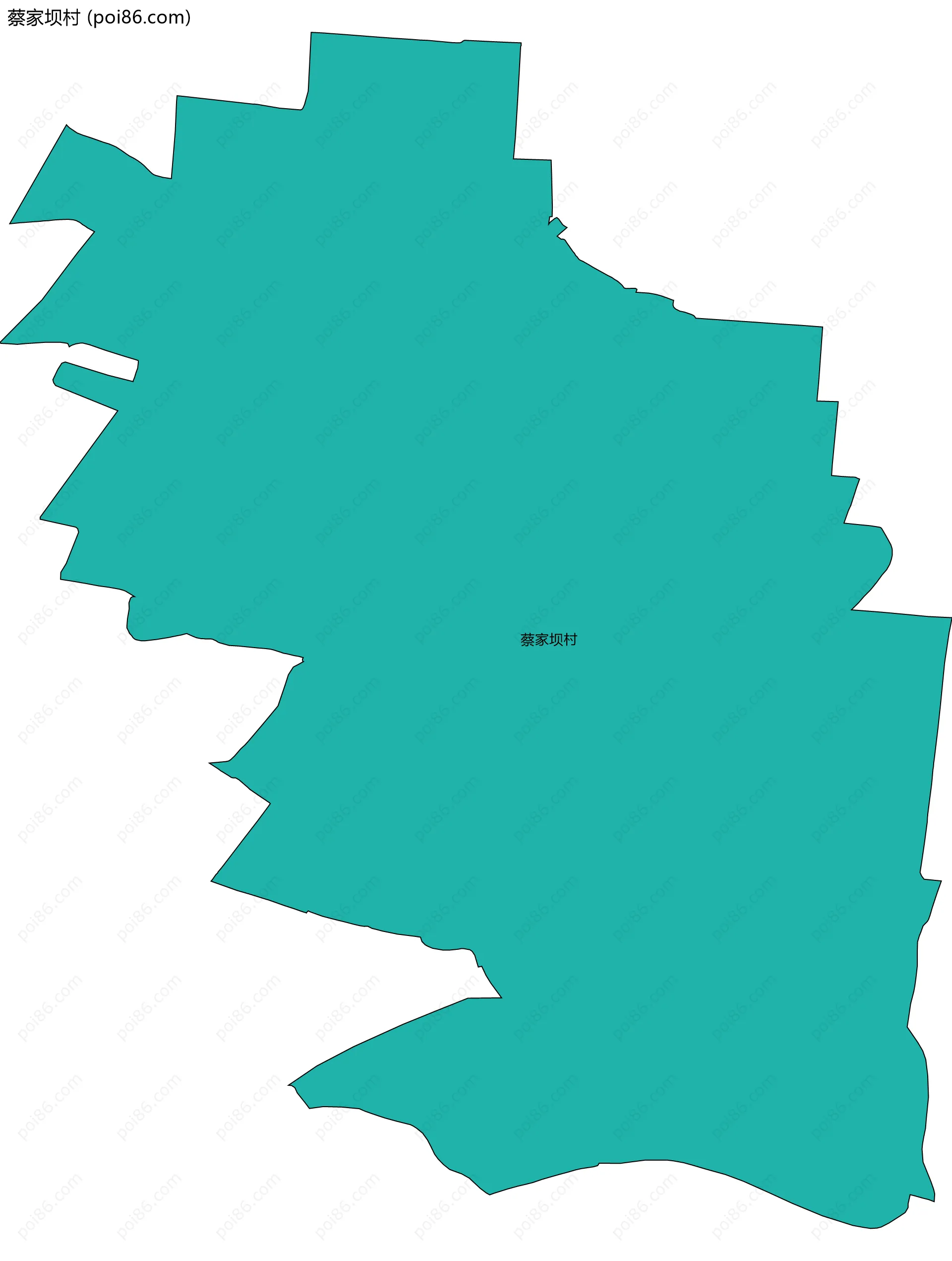 蔡家坝村边界地图