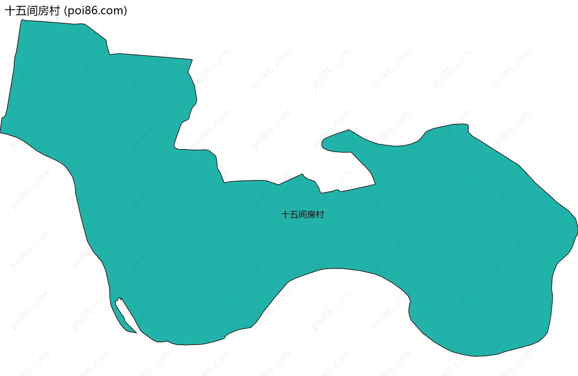 十五间房村边界地图