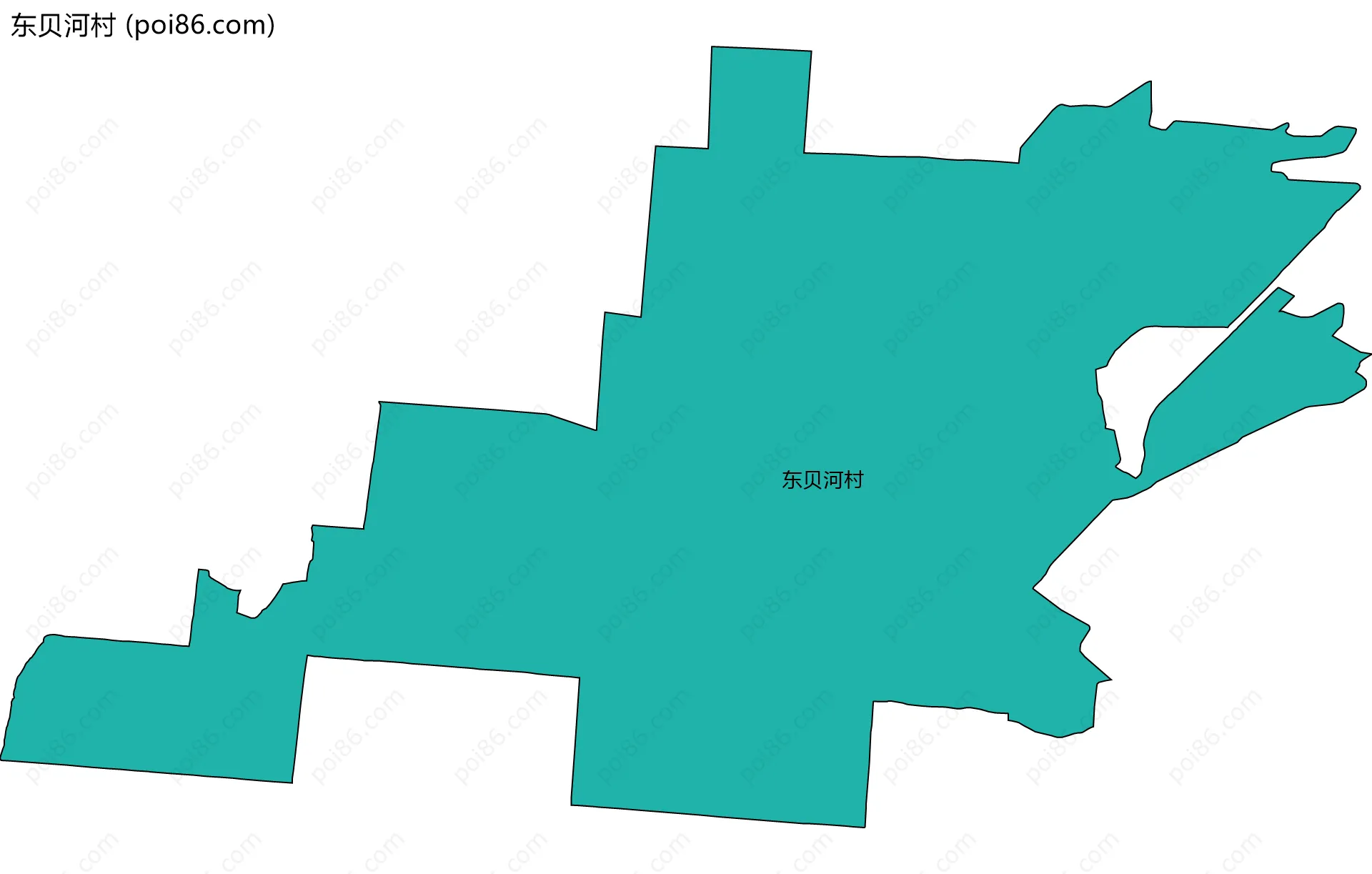 东贝河村边界地图