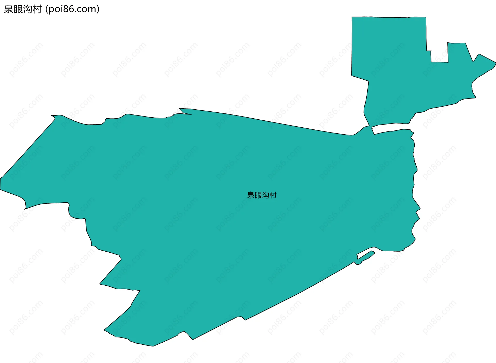 泉眼沟村边界地图