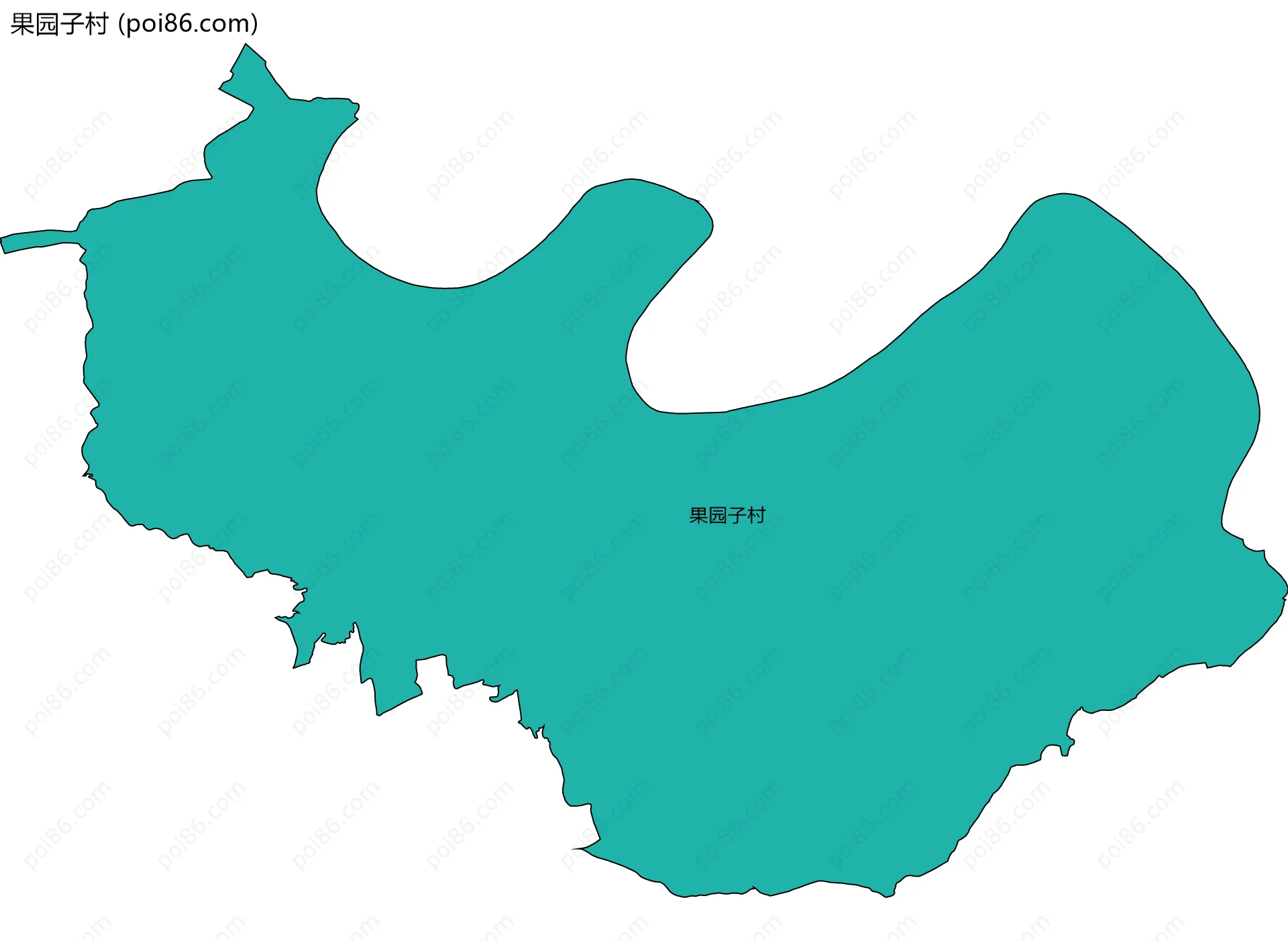 果园子村边界地图