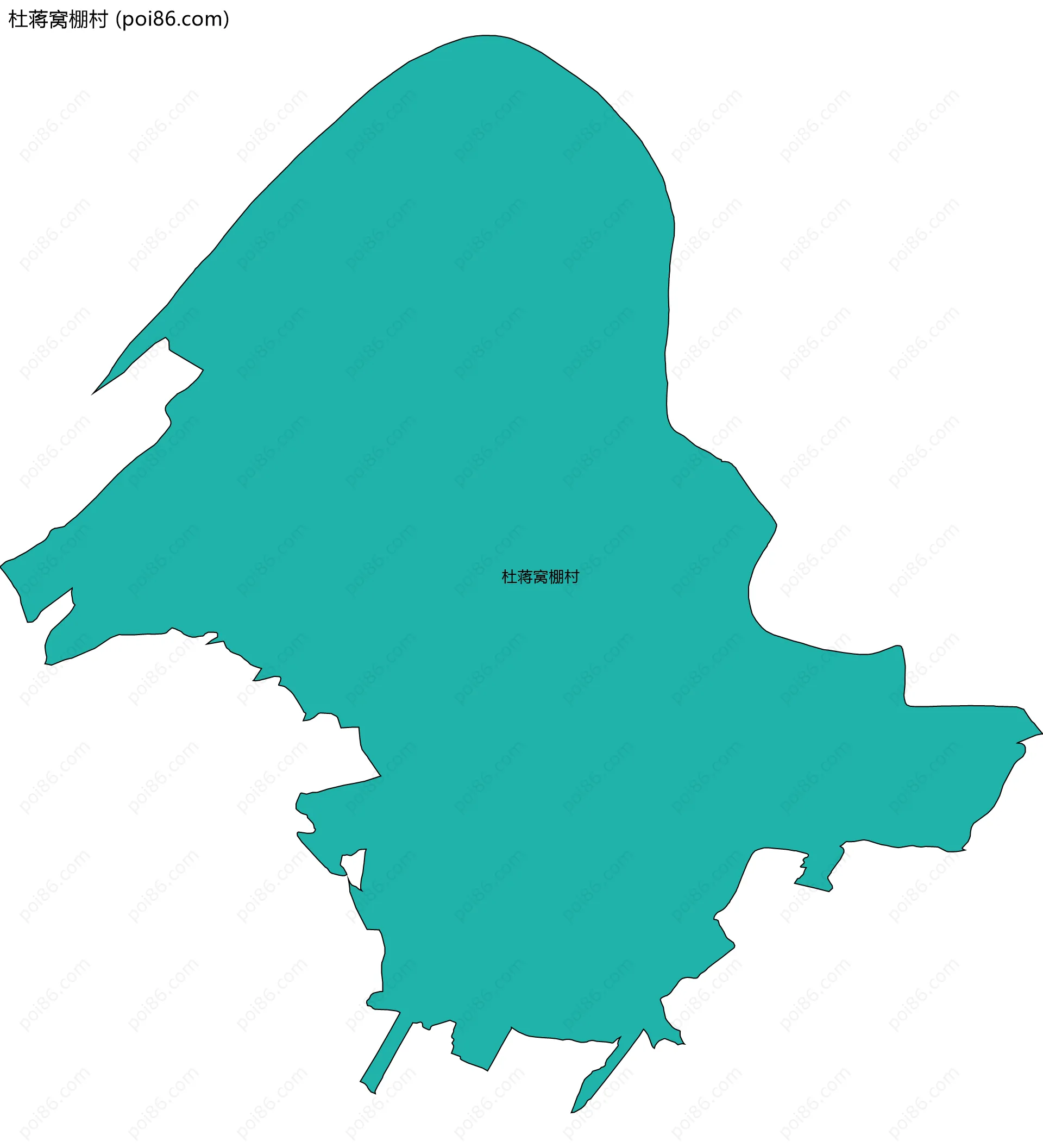 杜蒋窝棚村边界地图