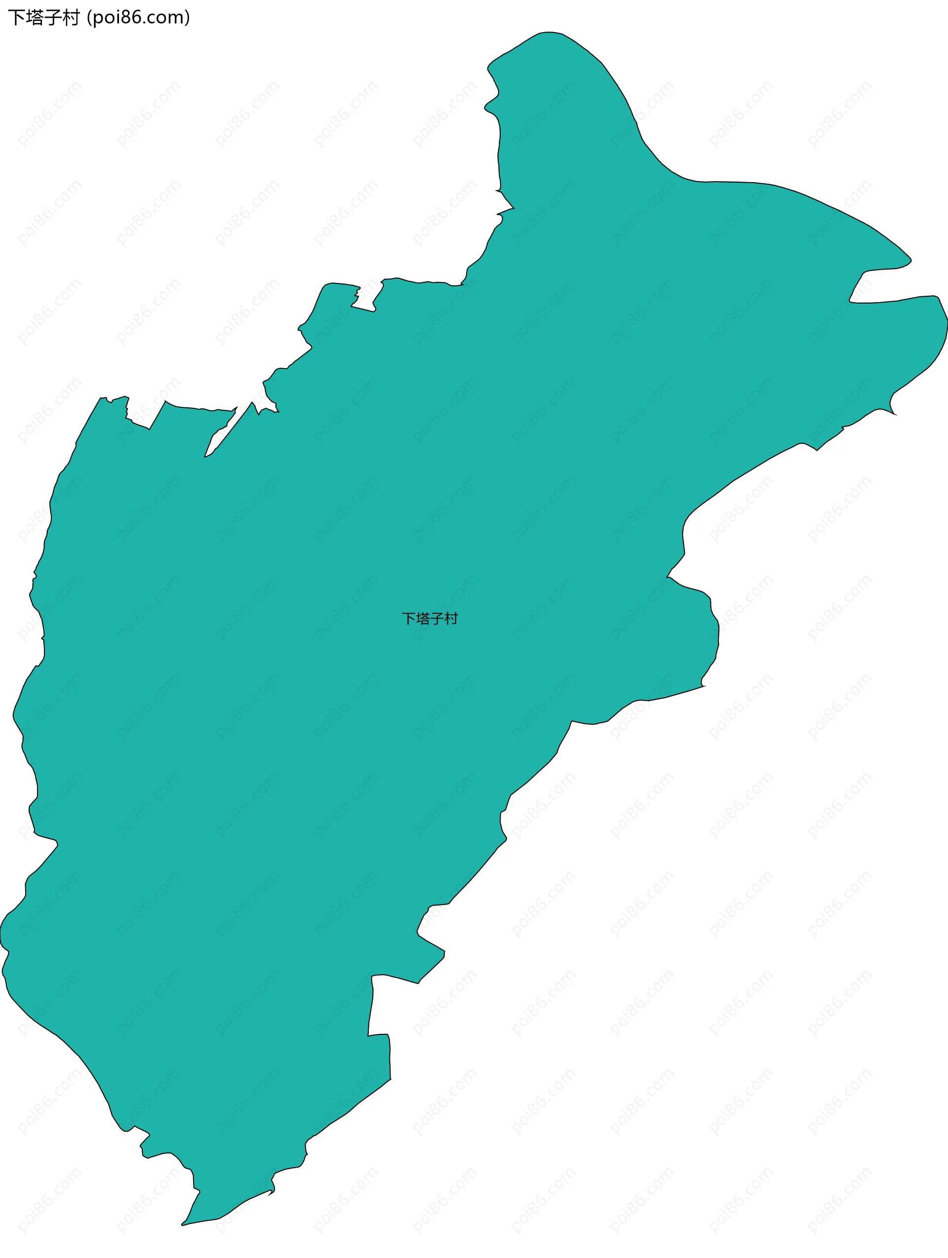 下塔子村边界地图