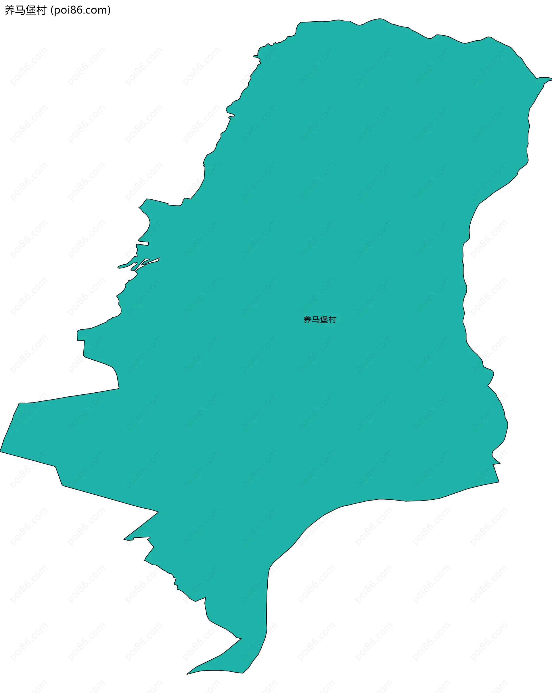 养马堡村边界地图