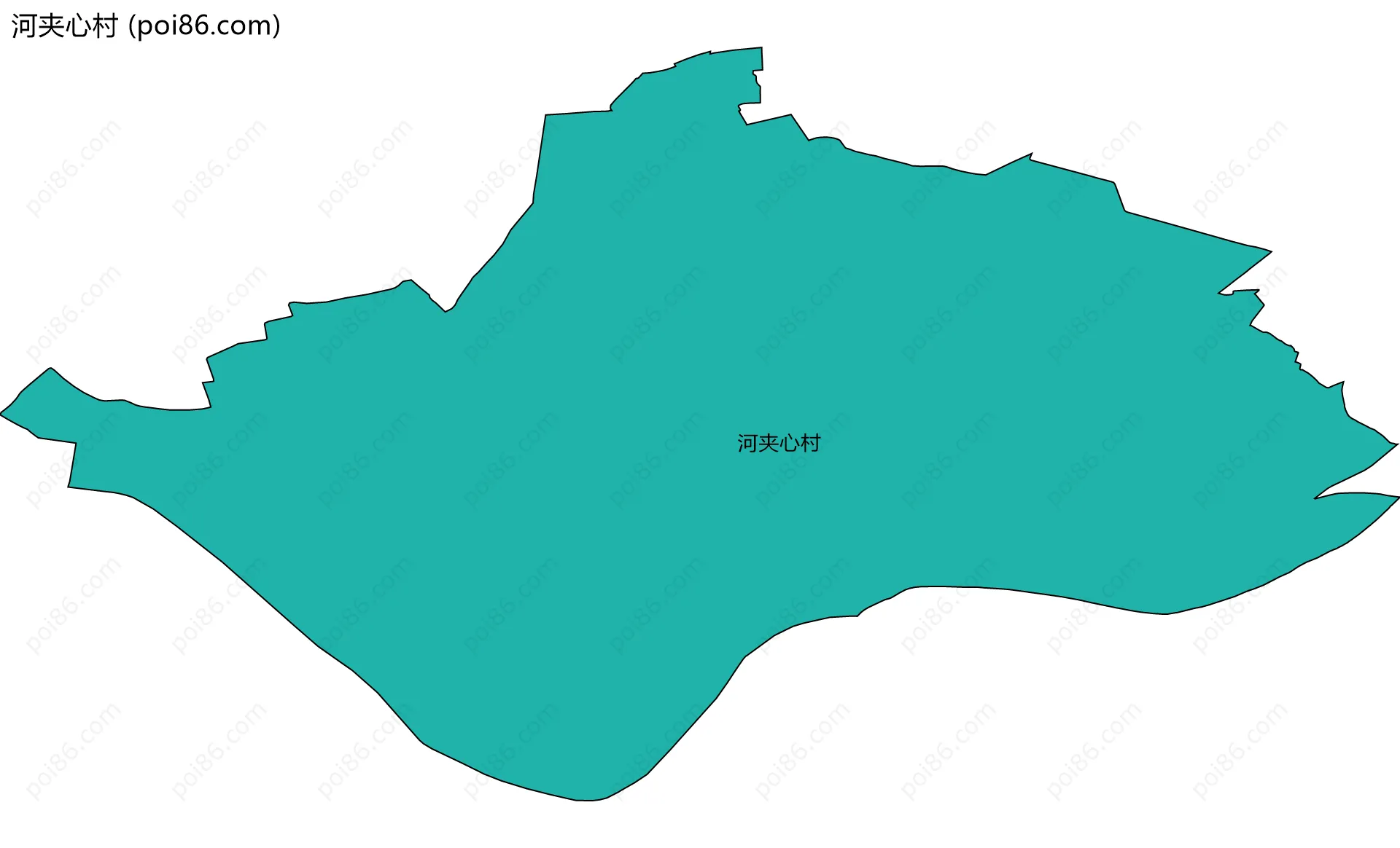 河夹心村边界地图