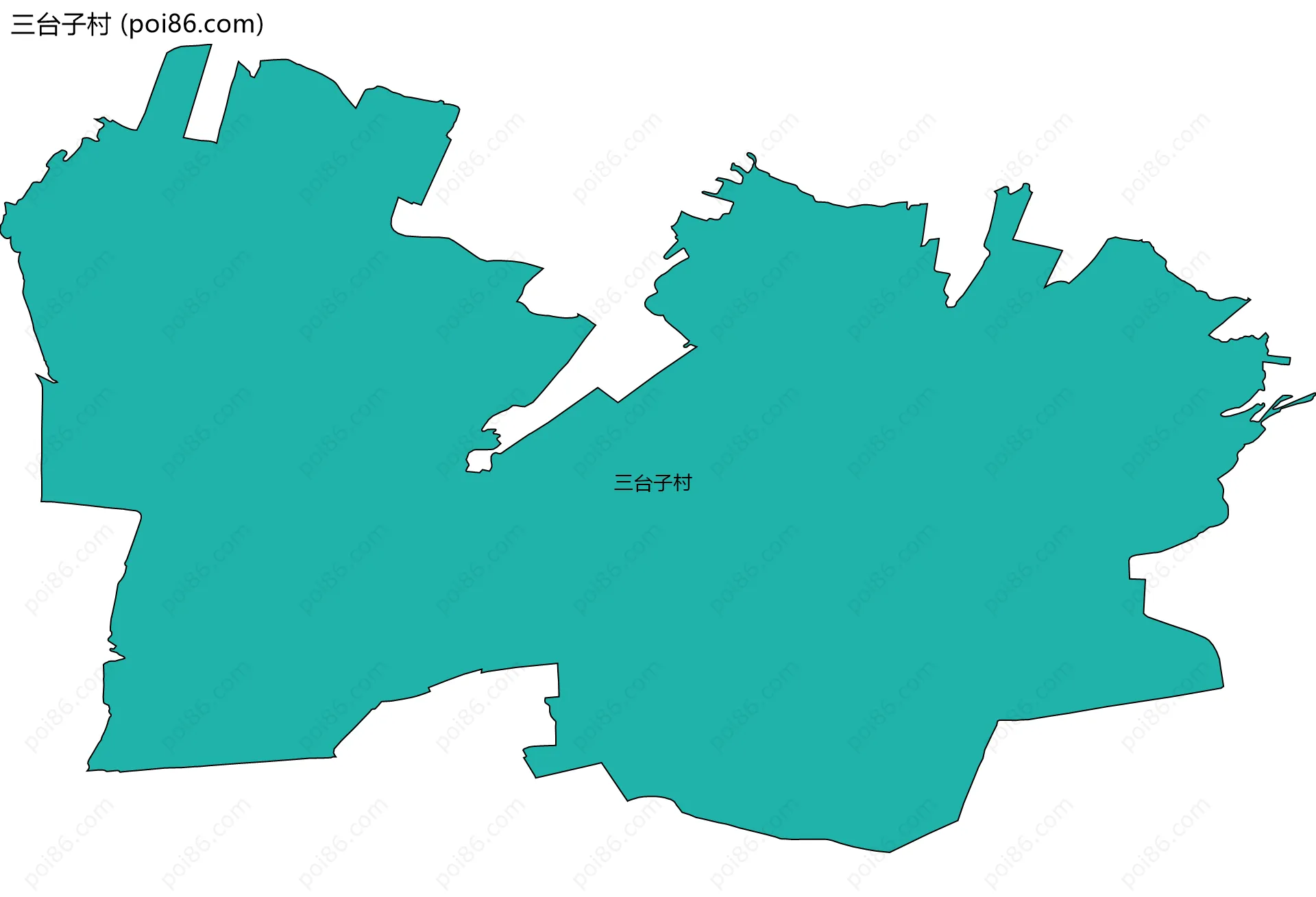 三台子村边界地图
