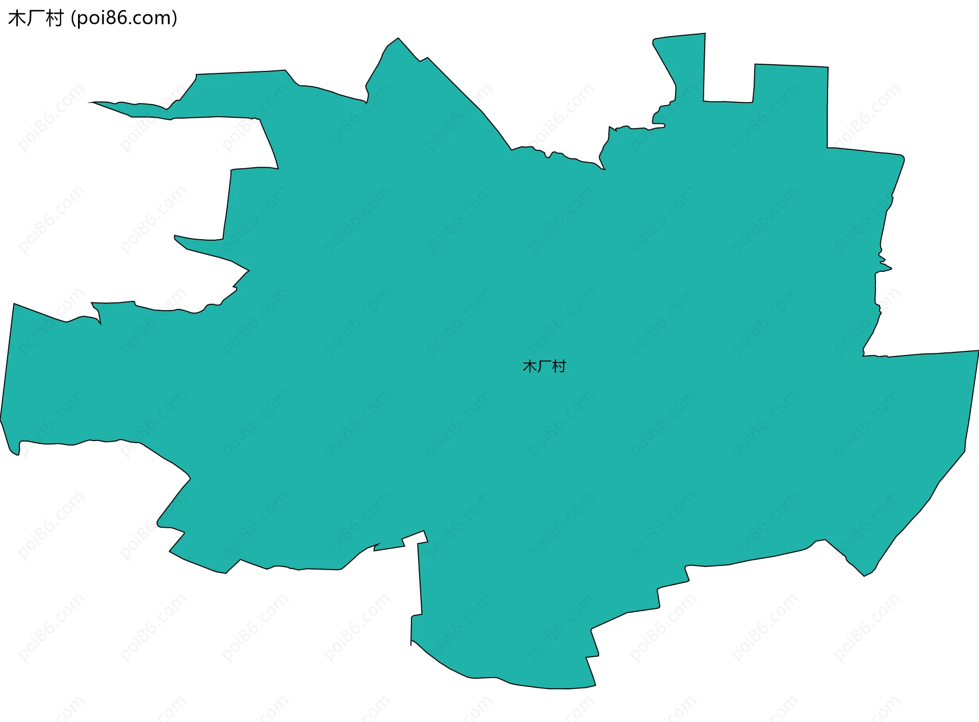 木厂村边界地图