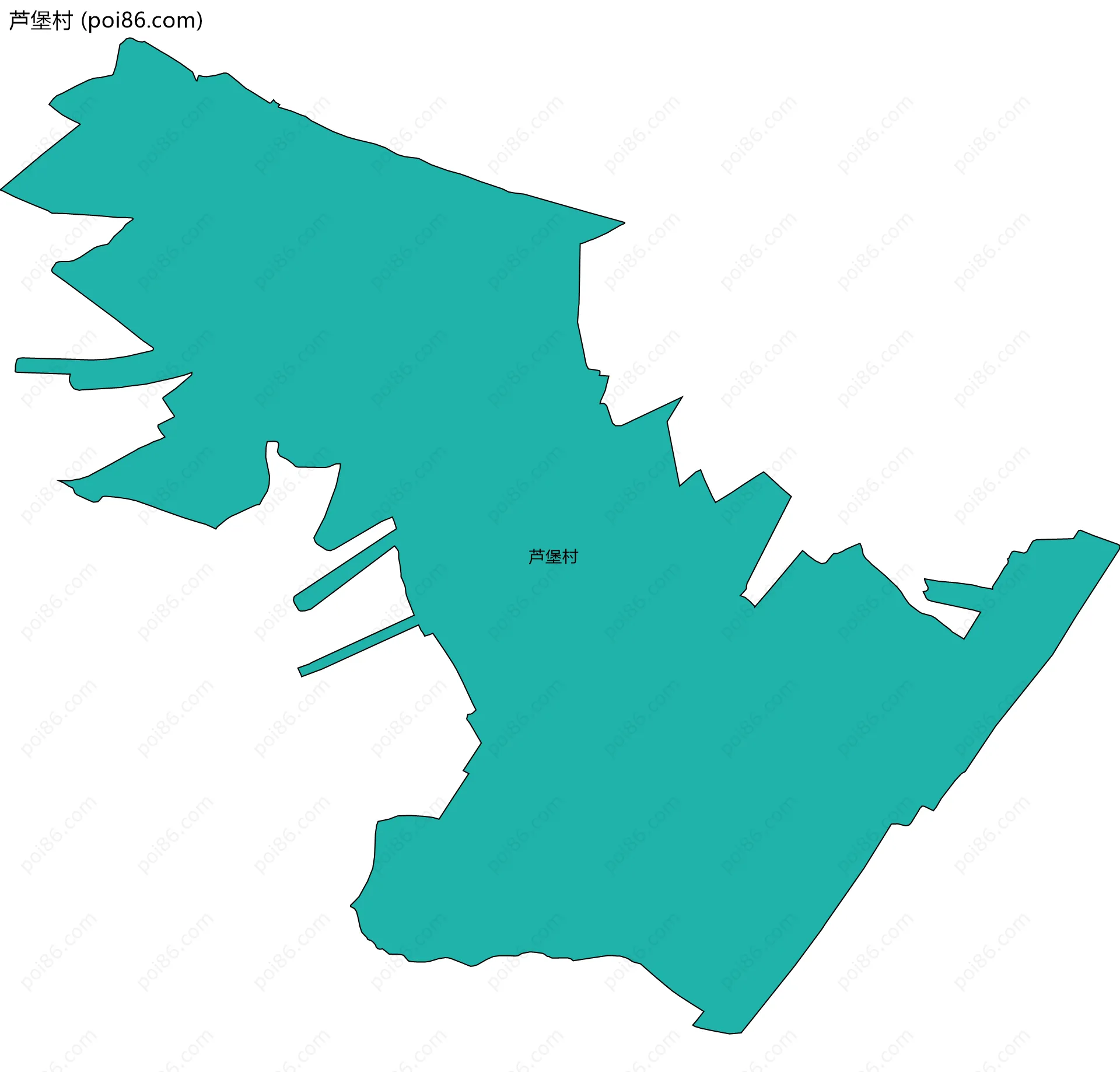 芦堡村边界地图