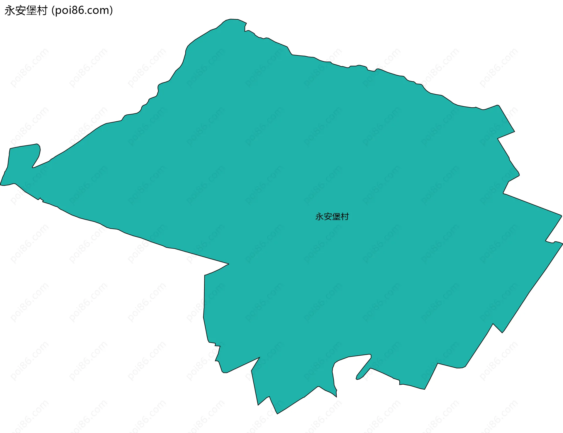 永安堡村边界地图