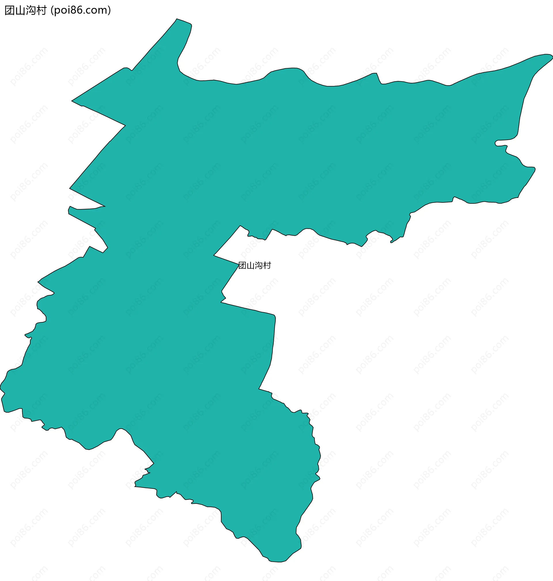 团山沟村边界地图