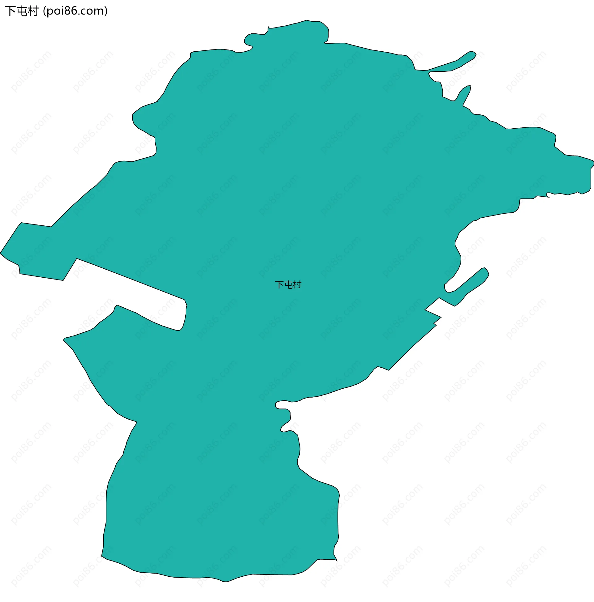 下屯村边界地图