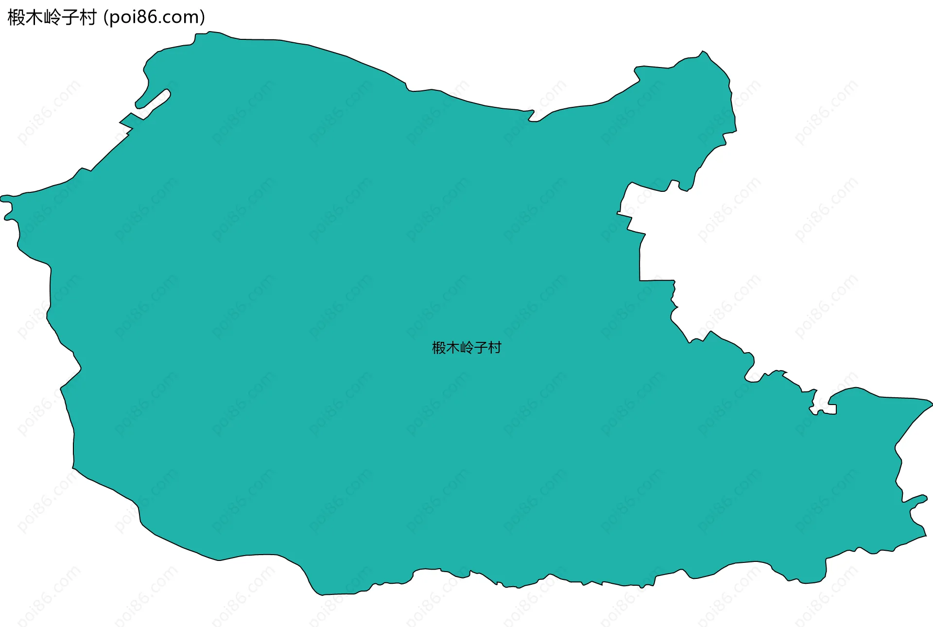 椴木岭子村边界地图