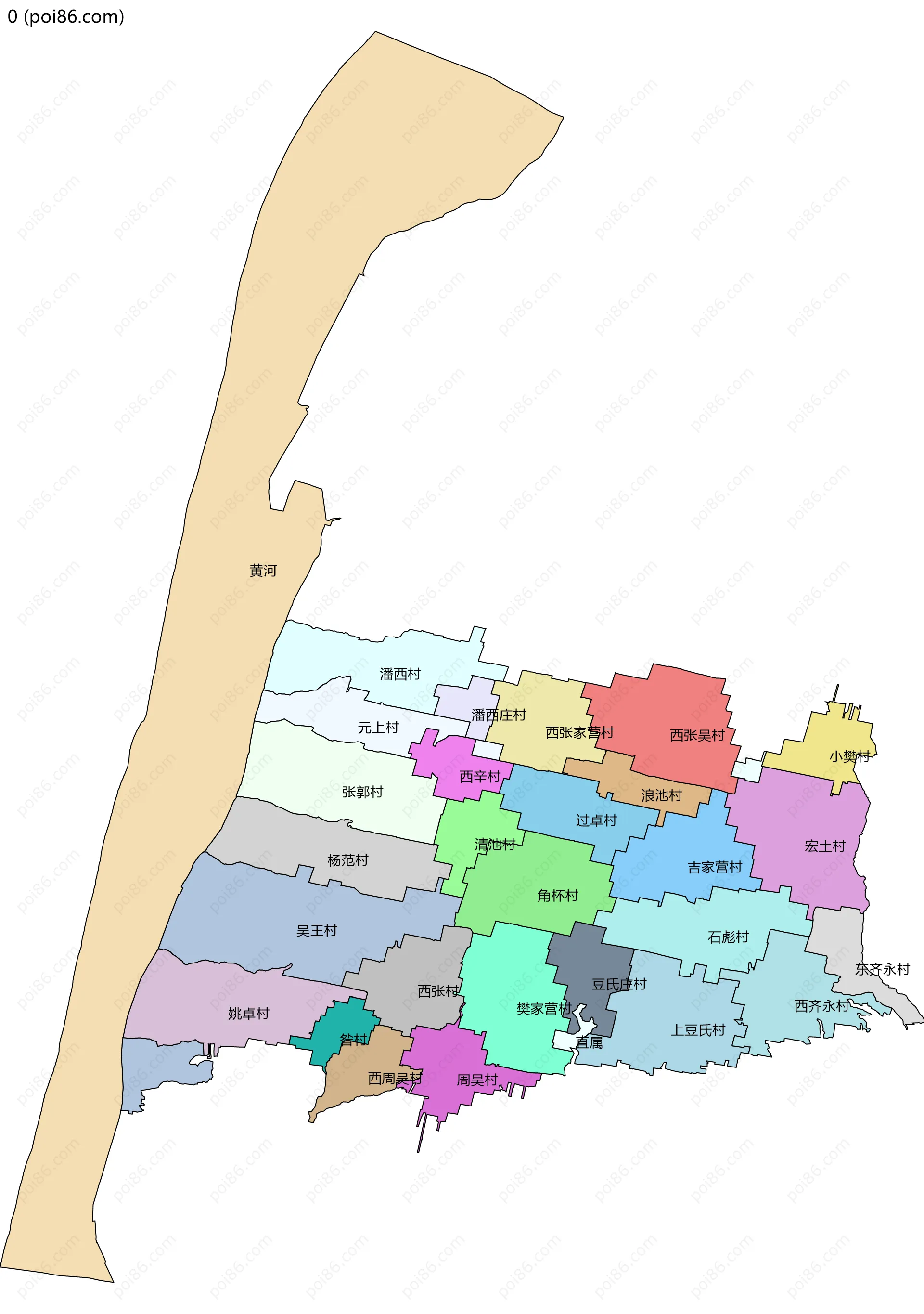 0边界地图(五级行政区划)