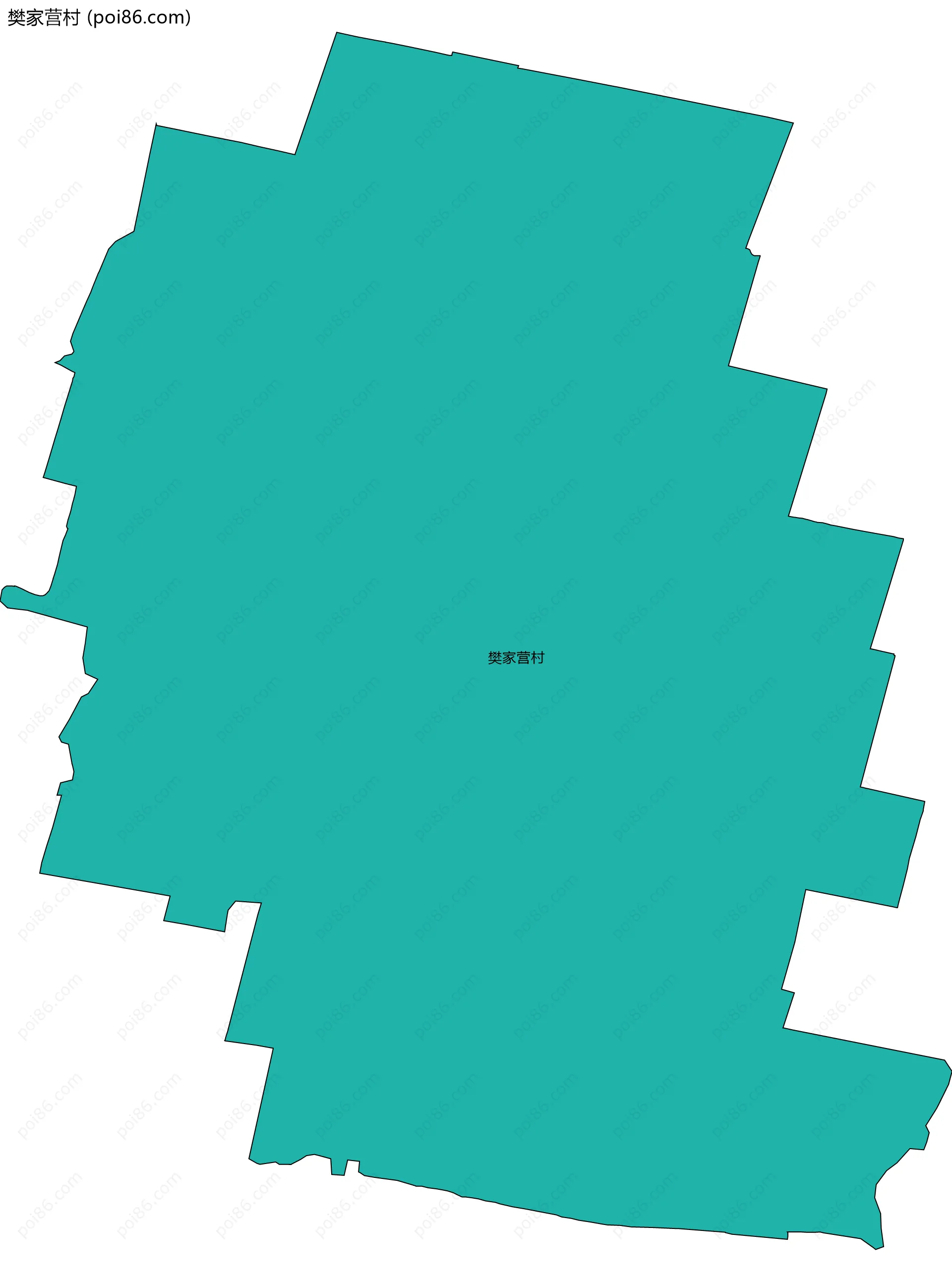 樊家营村边界地图