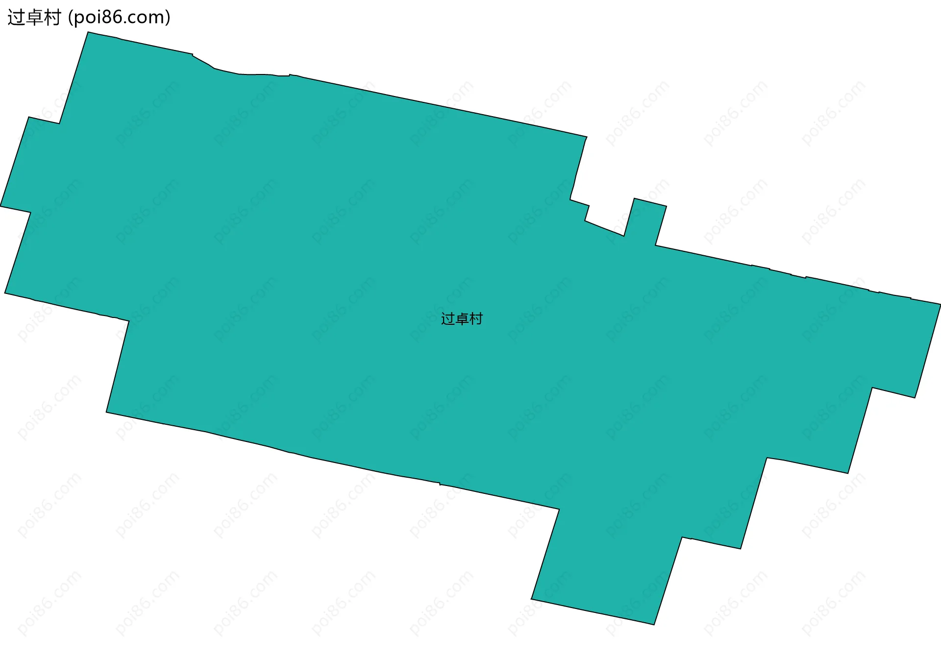 过卓村边界地图
