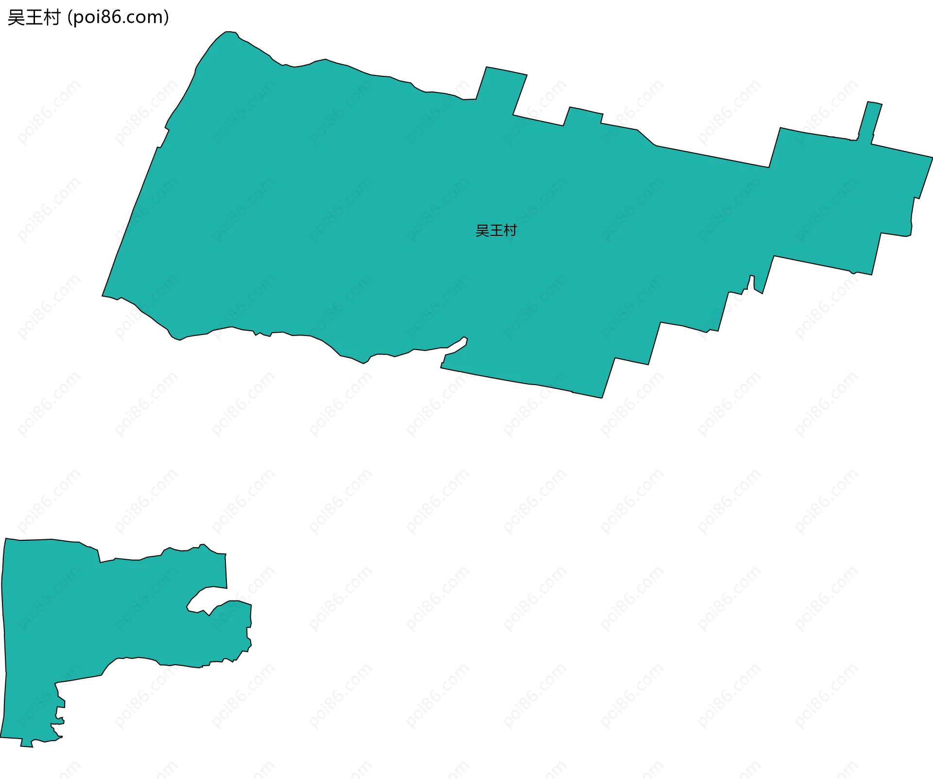 吴王村边界地图