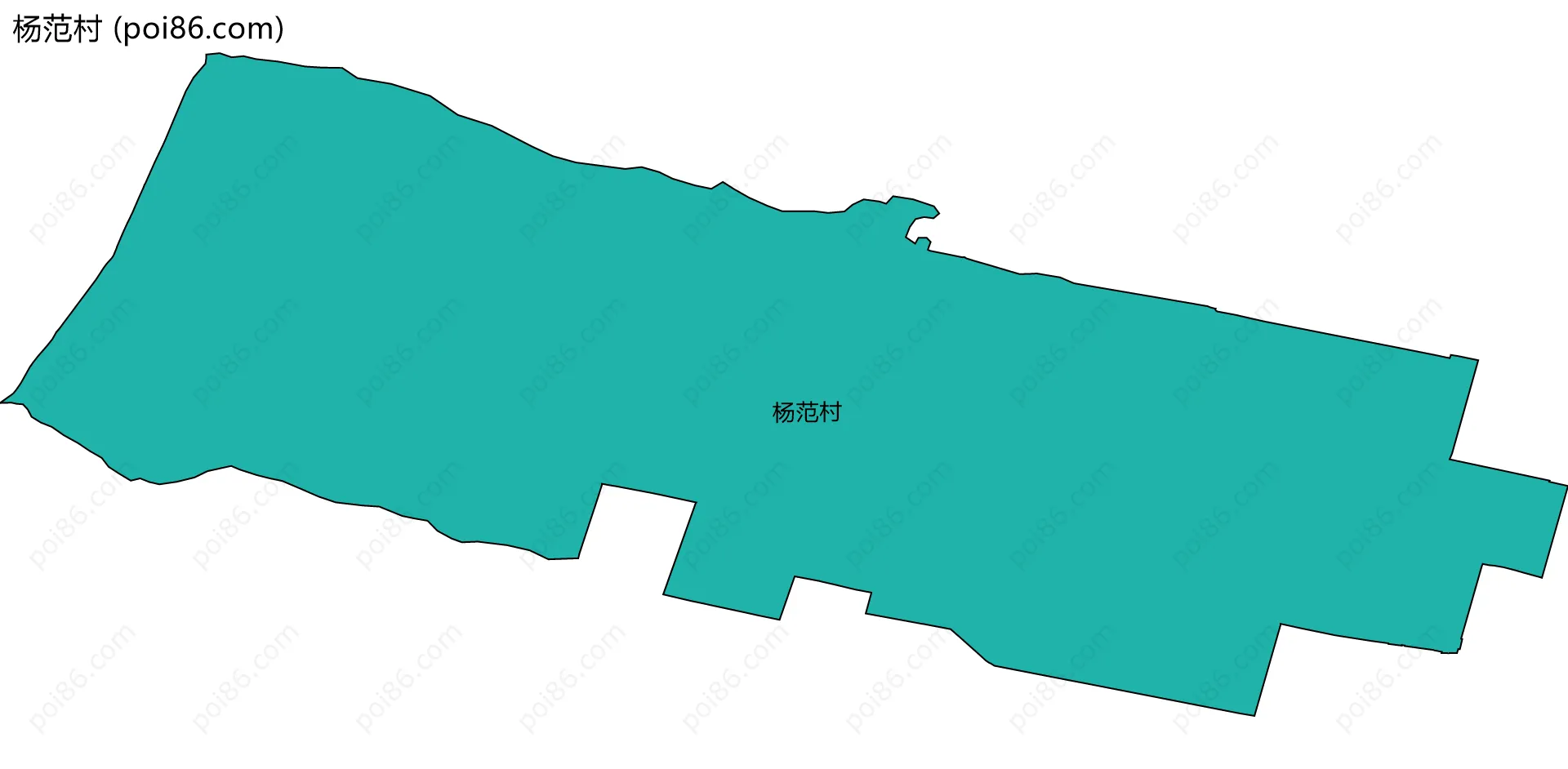 杨范村边界地图