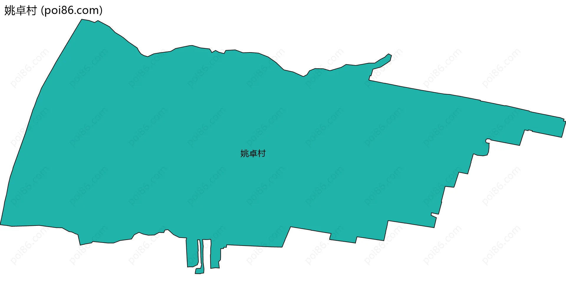 姚卓村边界地图