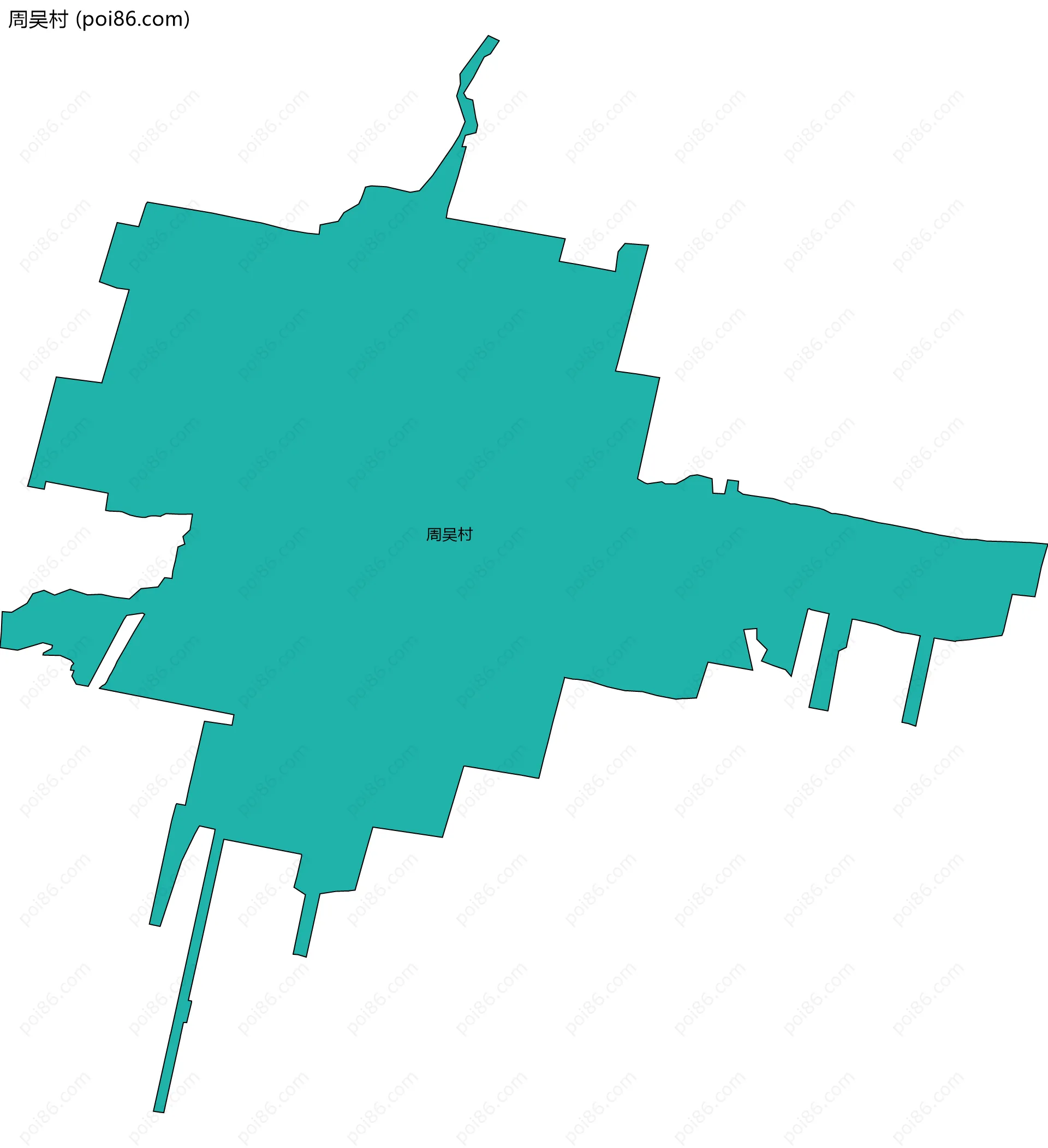 周吴村边界地图