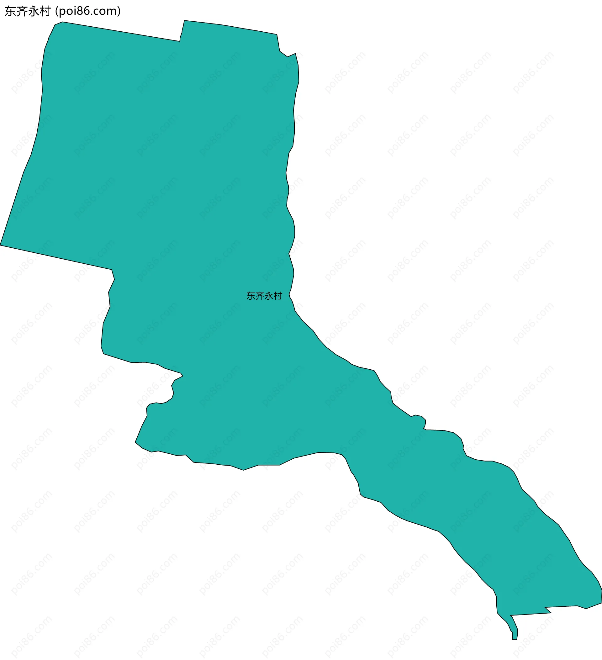 东齐永村边界地图