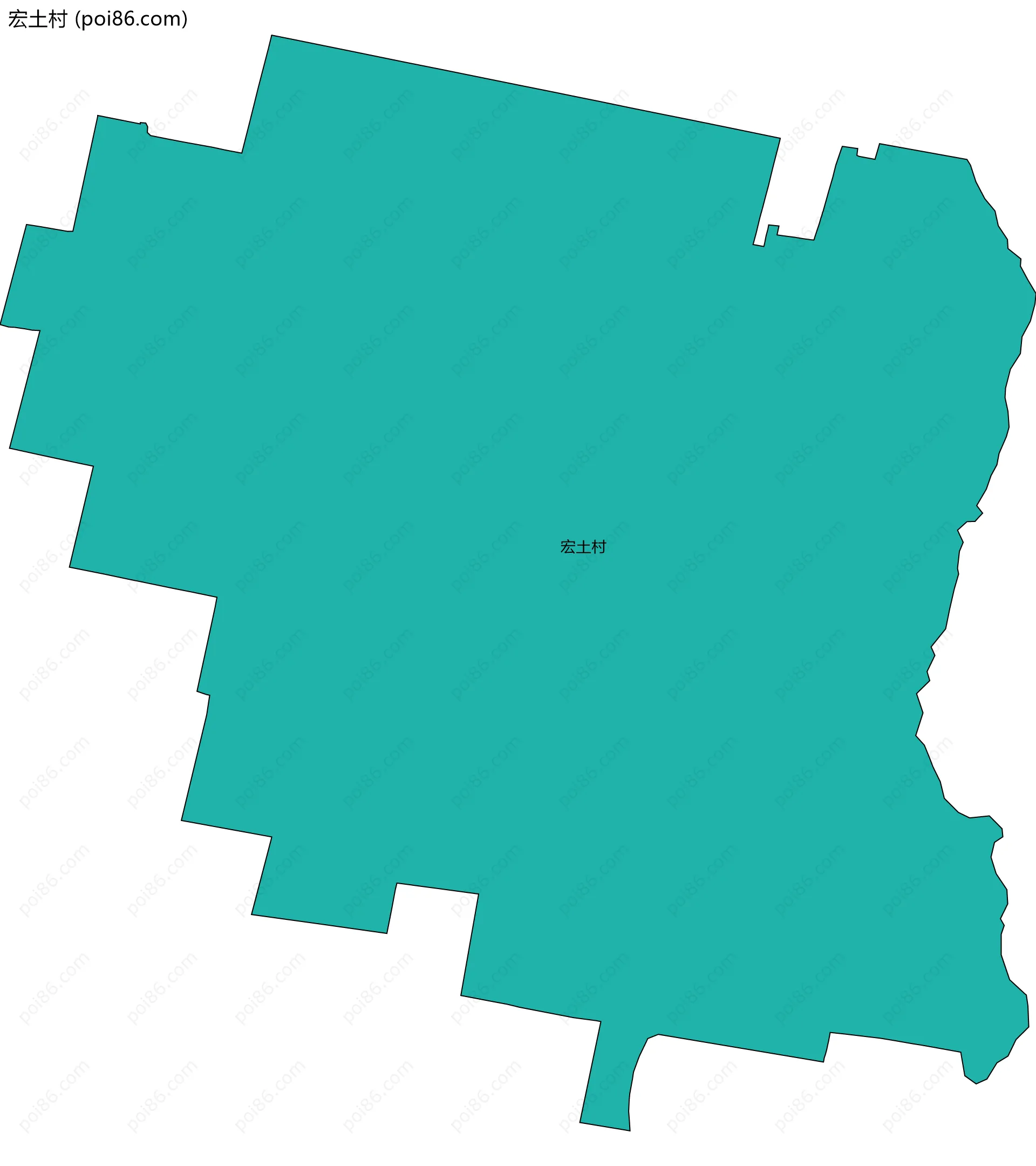 宏土村边界地图