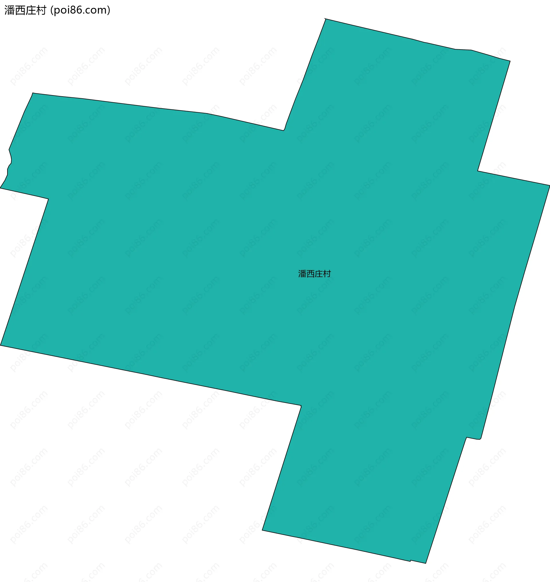 潘西庄村边界地图