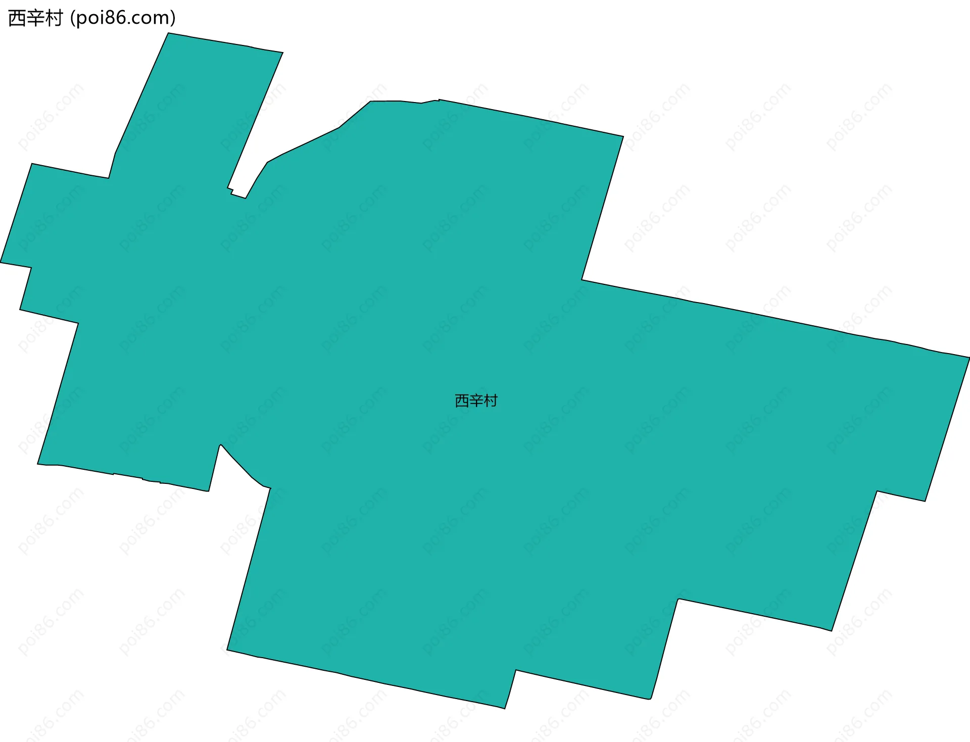 西辛村边界地图