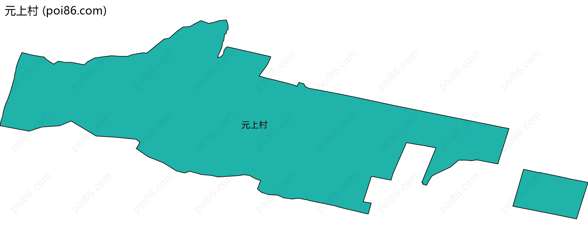 元上村边界地图