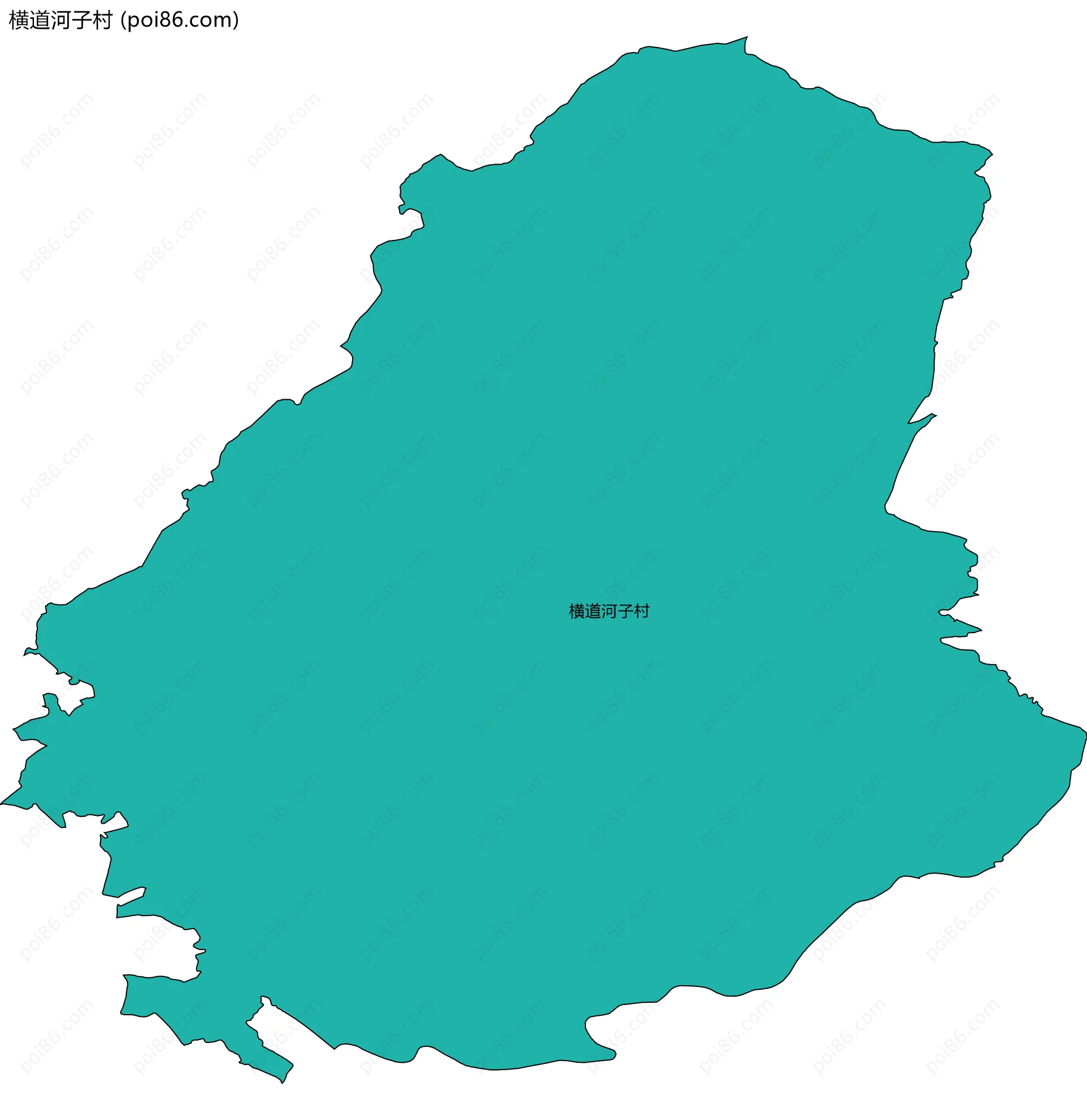 横道河子村边界地图
