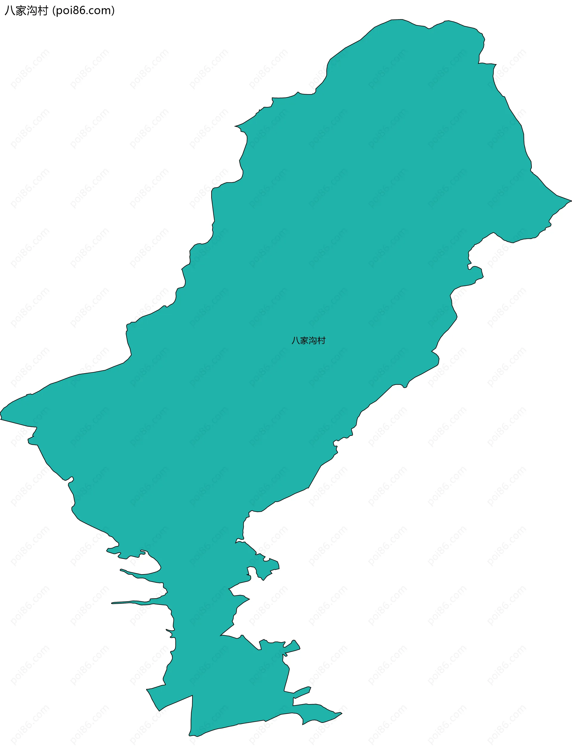 八家沟村边界地图