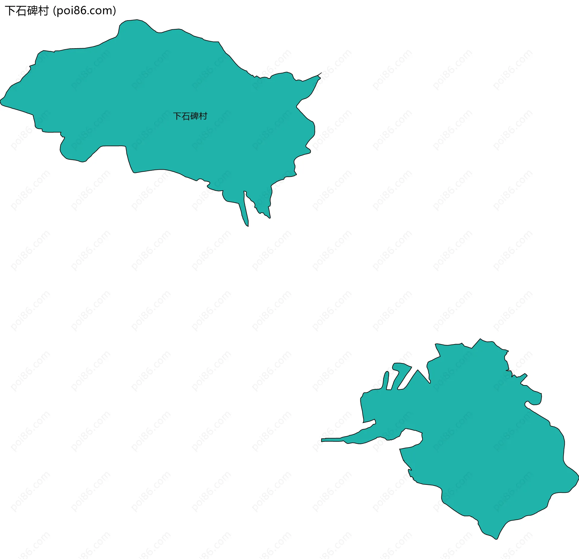 下石碑村边界地图