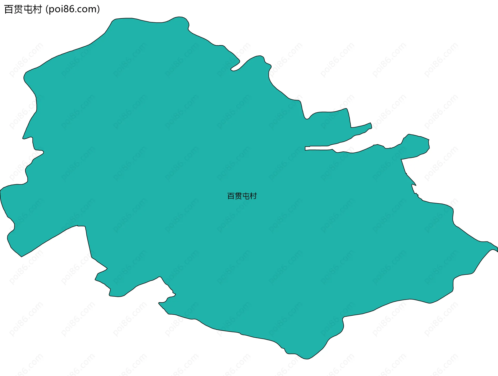 百贯屯村边界地图