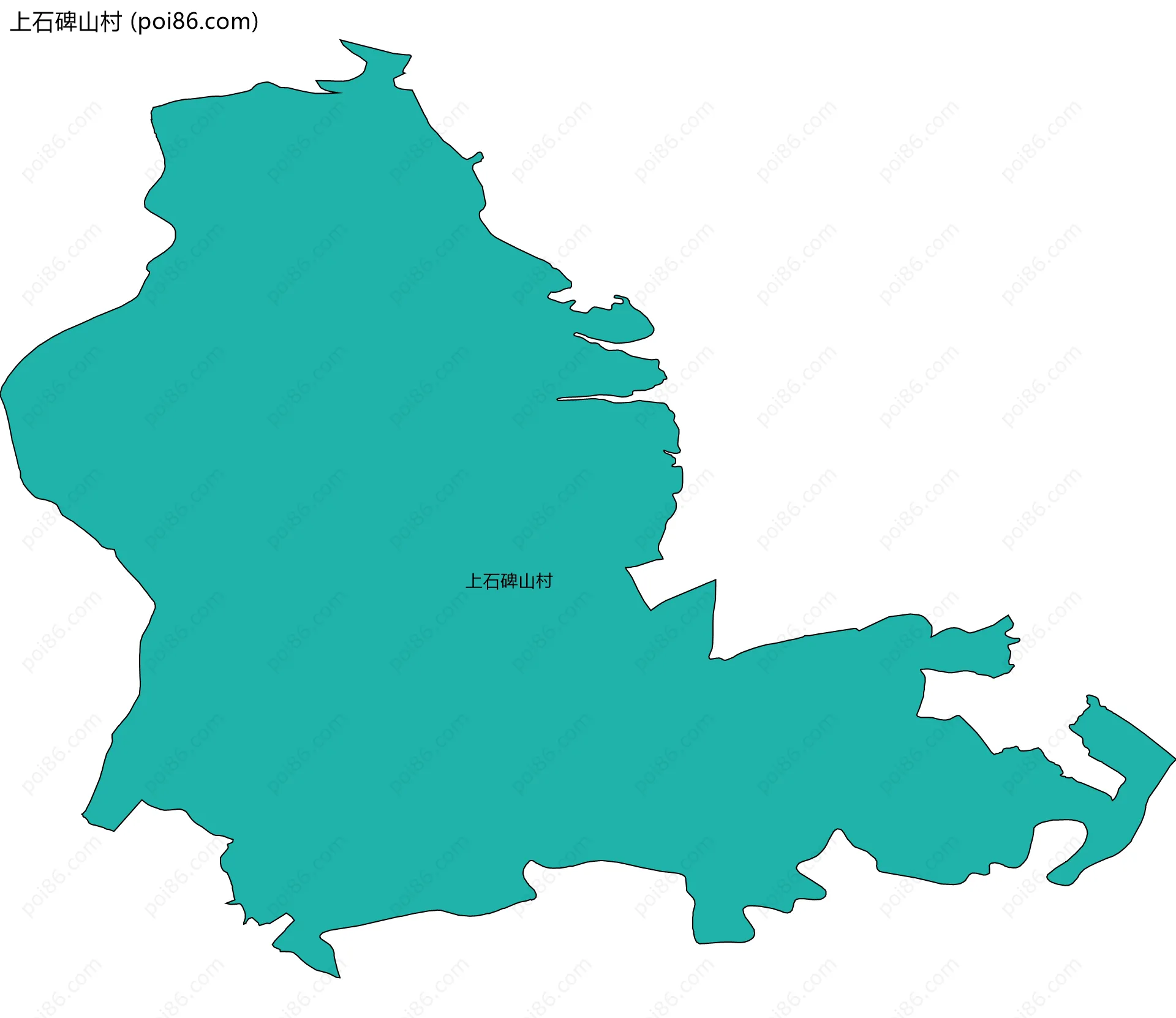 上石碑山村边界地图