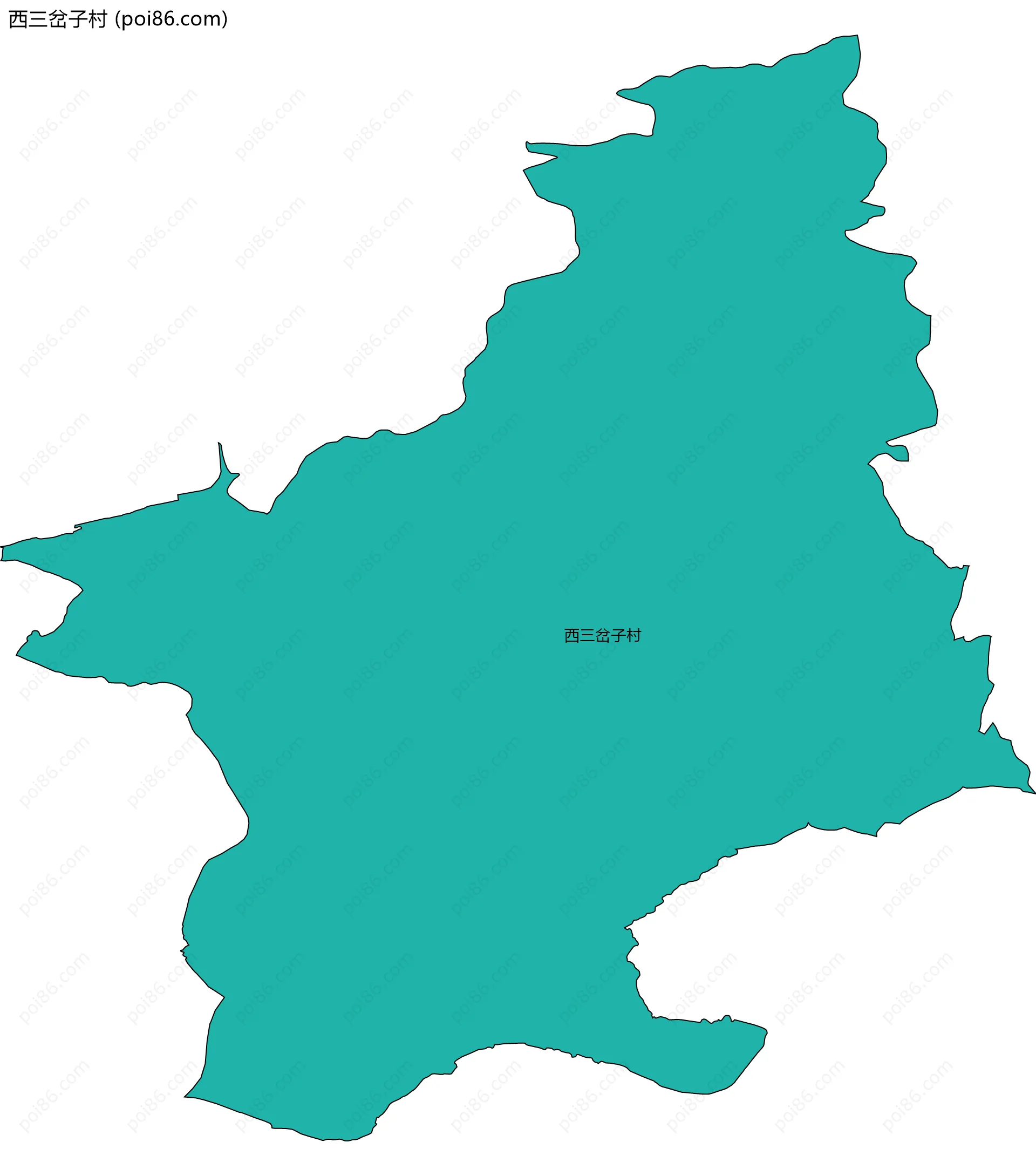 西三岔子村边界地图