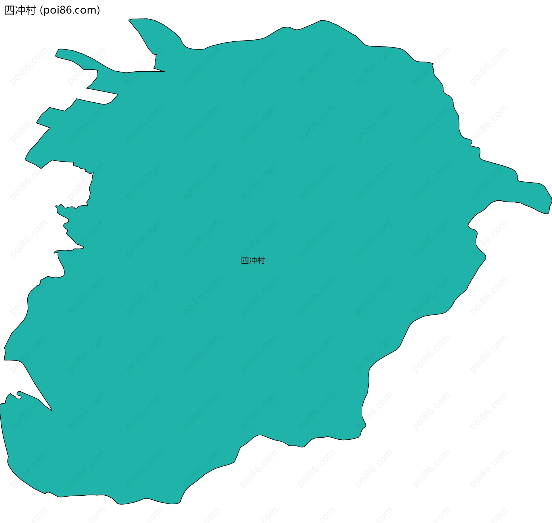 四冲村边界地图