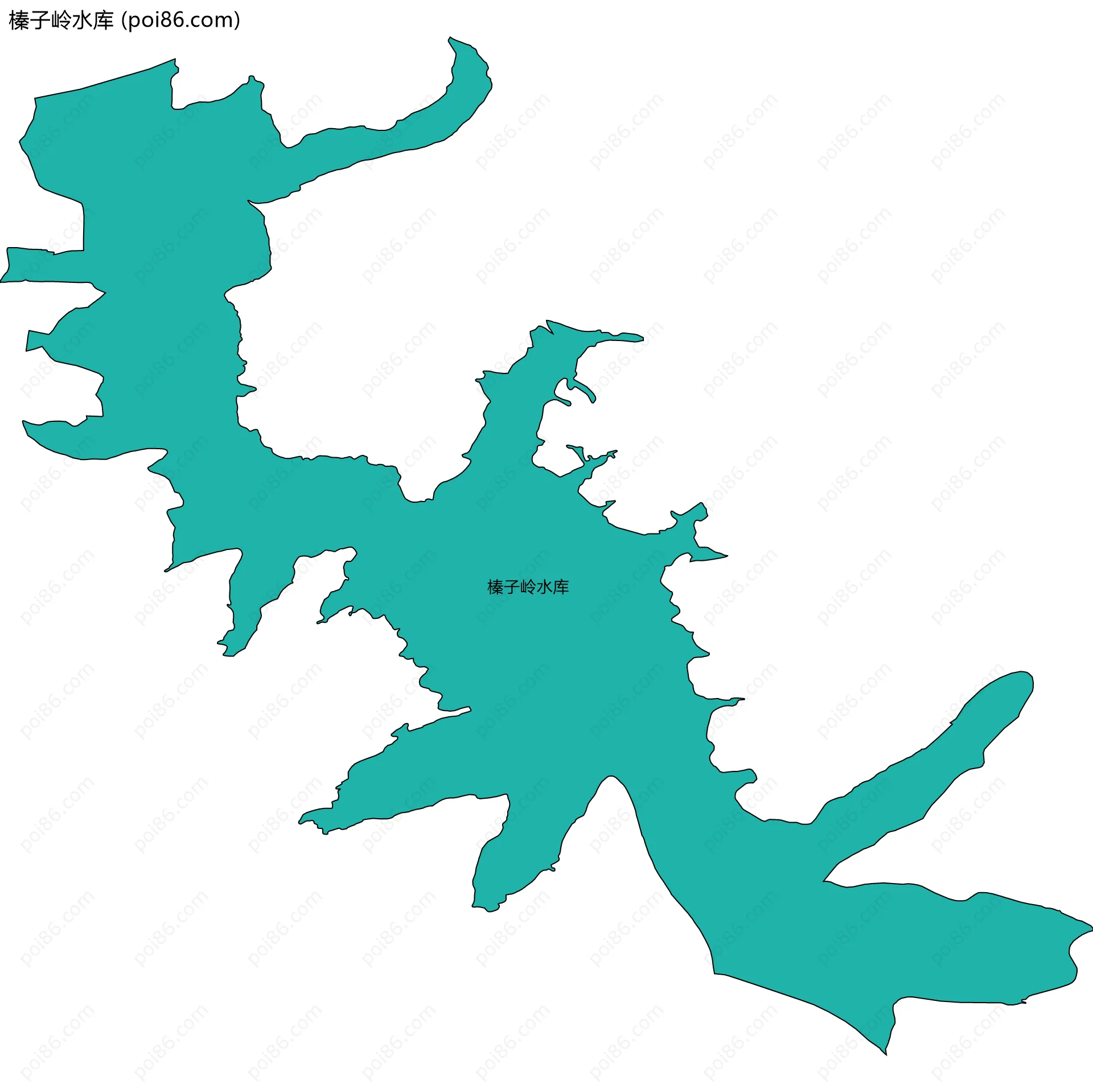 榛子岭水库边界地图