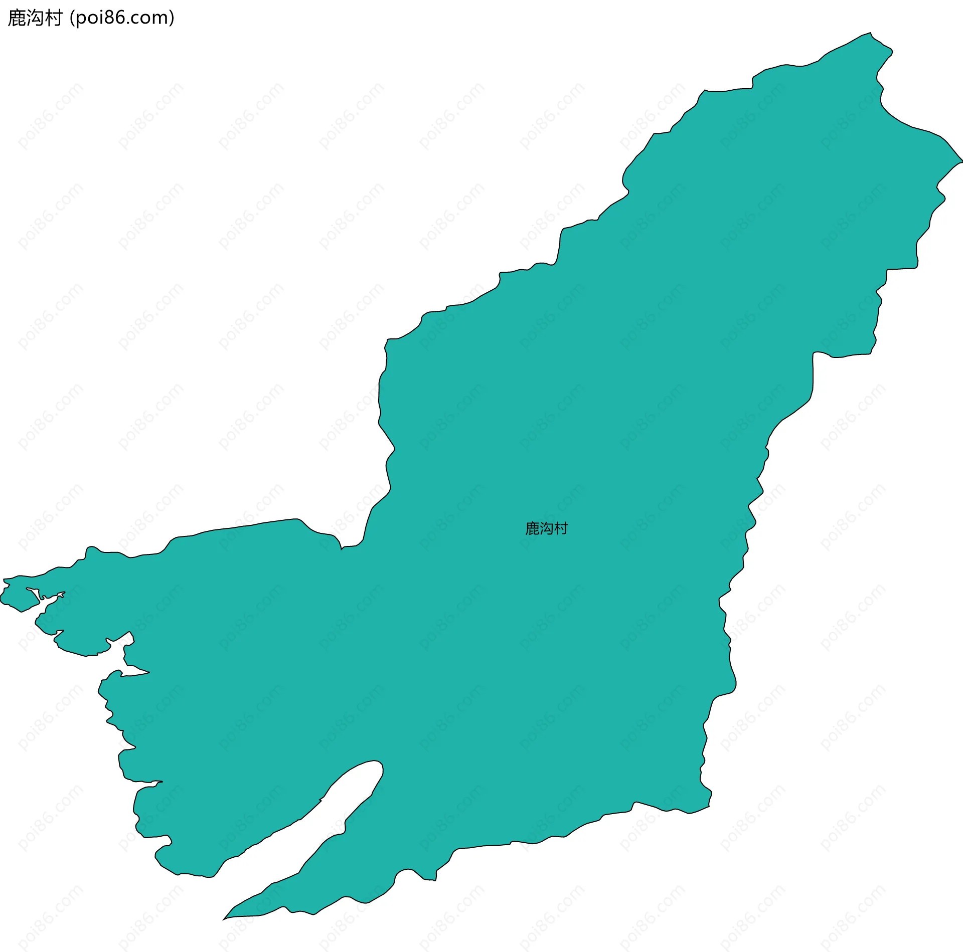 鹿沟村边界地图
