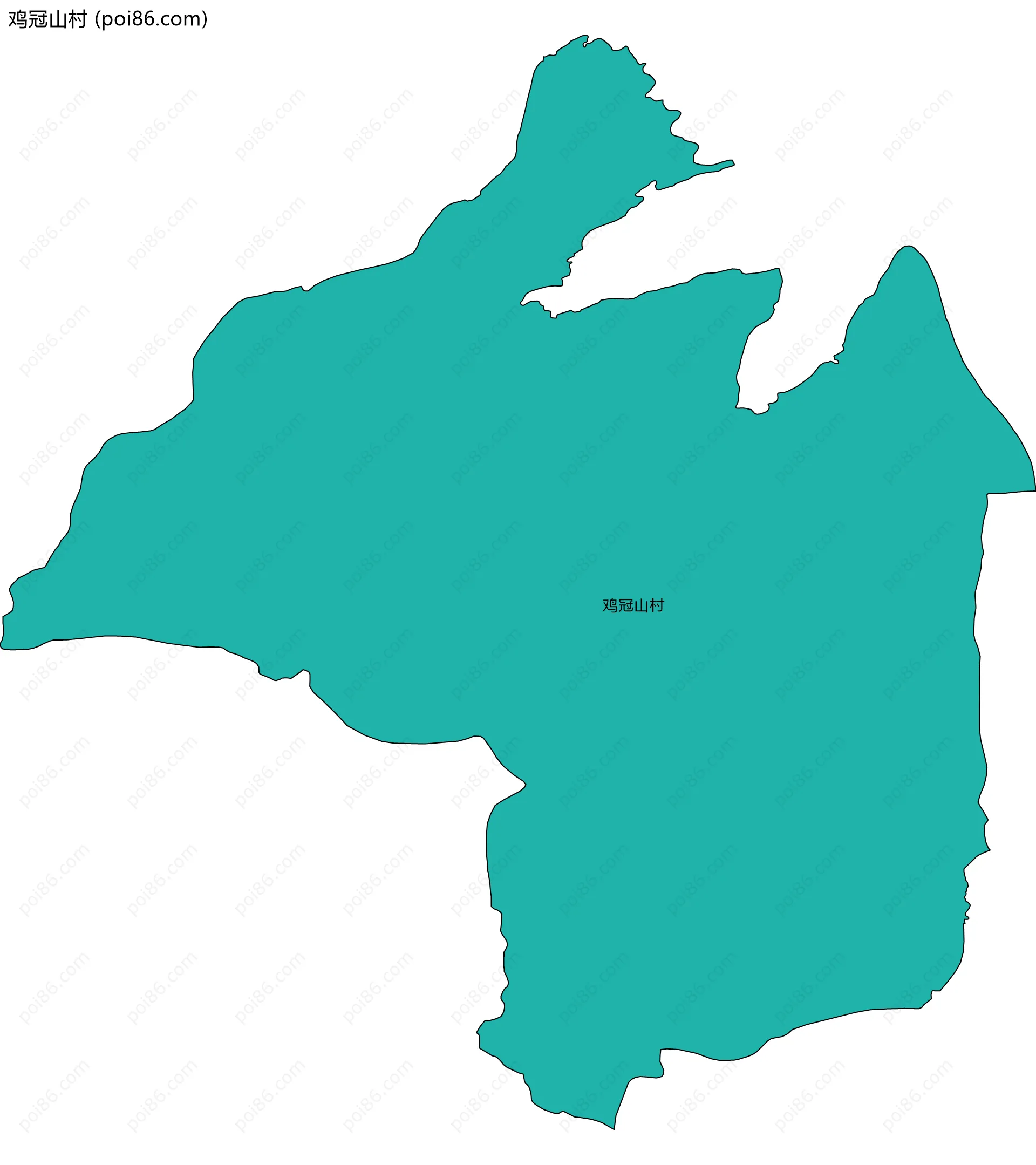 鸡冠山村边界地图