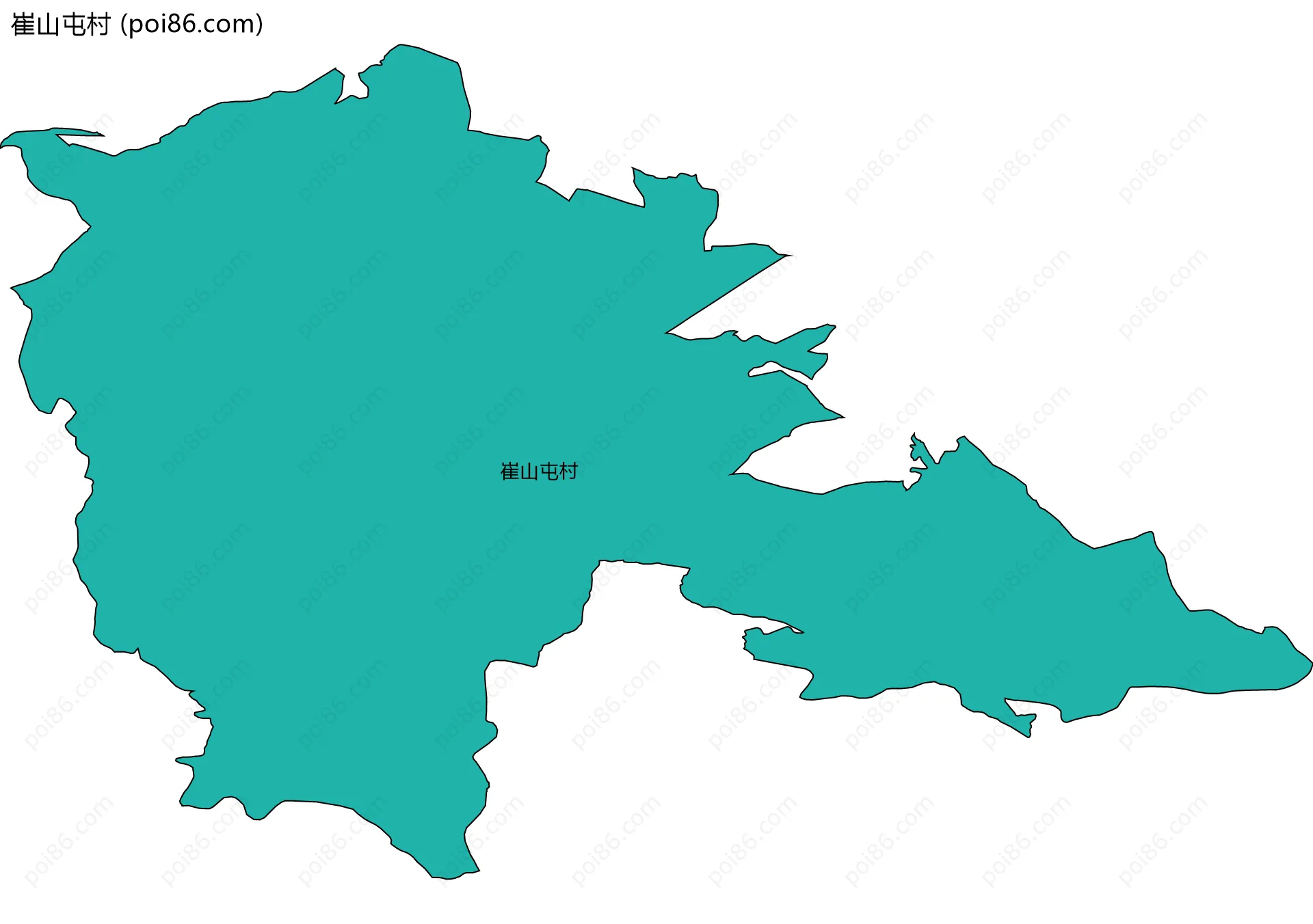 崔山屯村边界地图