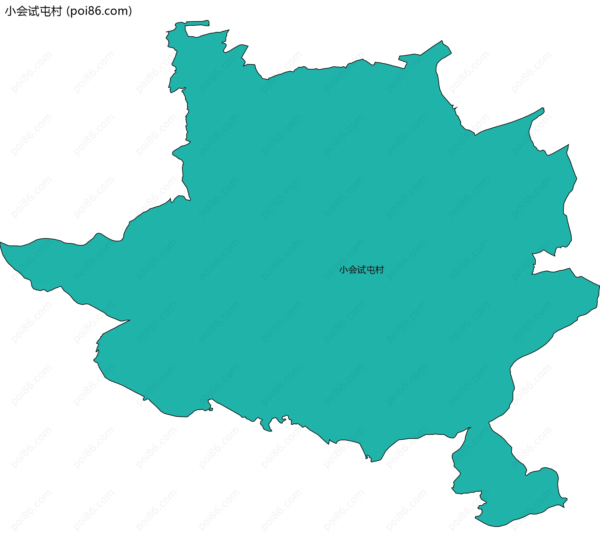 小会试屯村边界地图