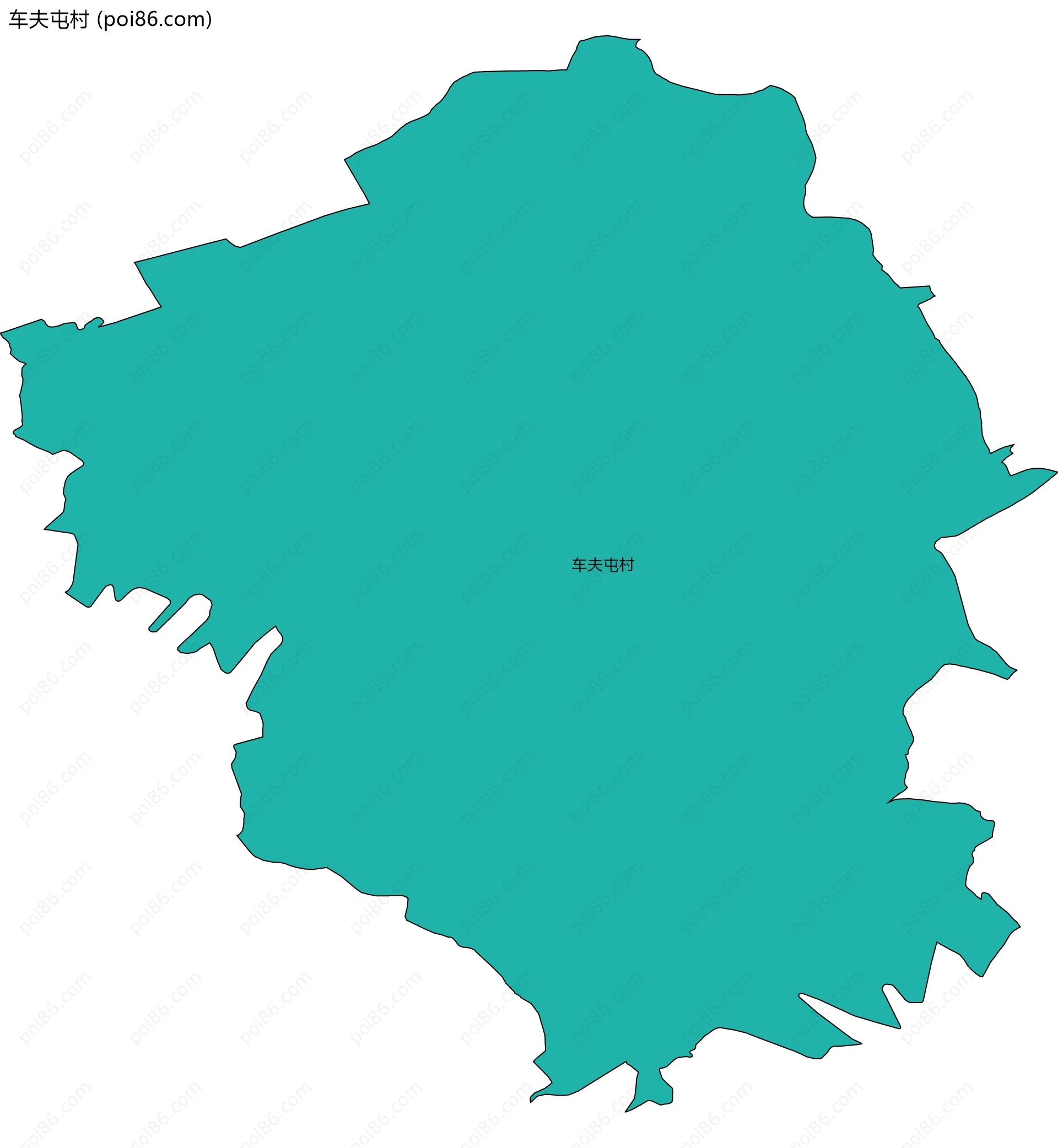 车夫屯村边界地图