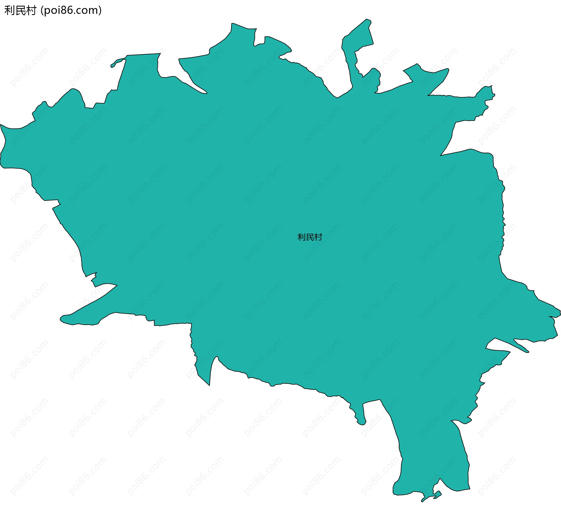 利民村边界地图