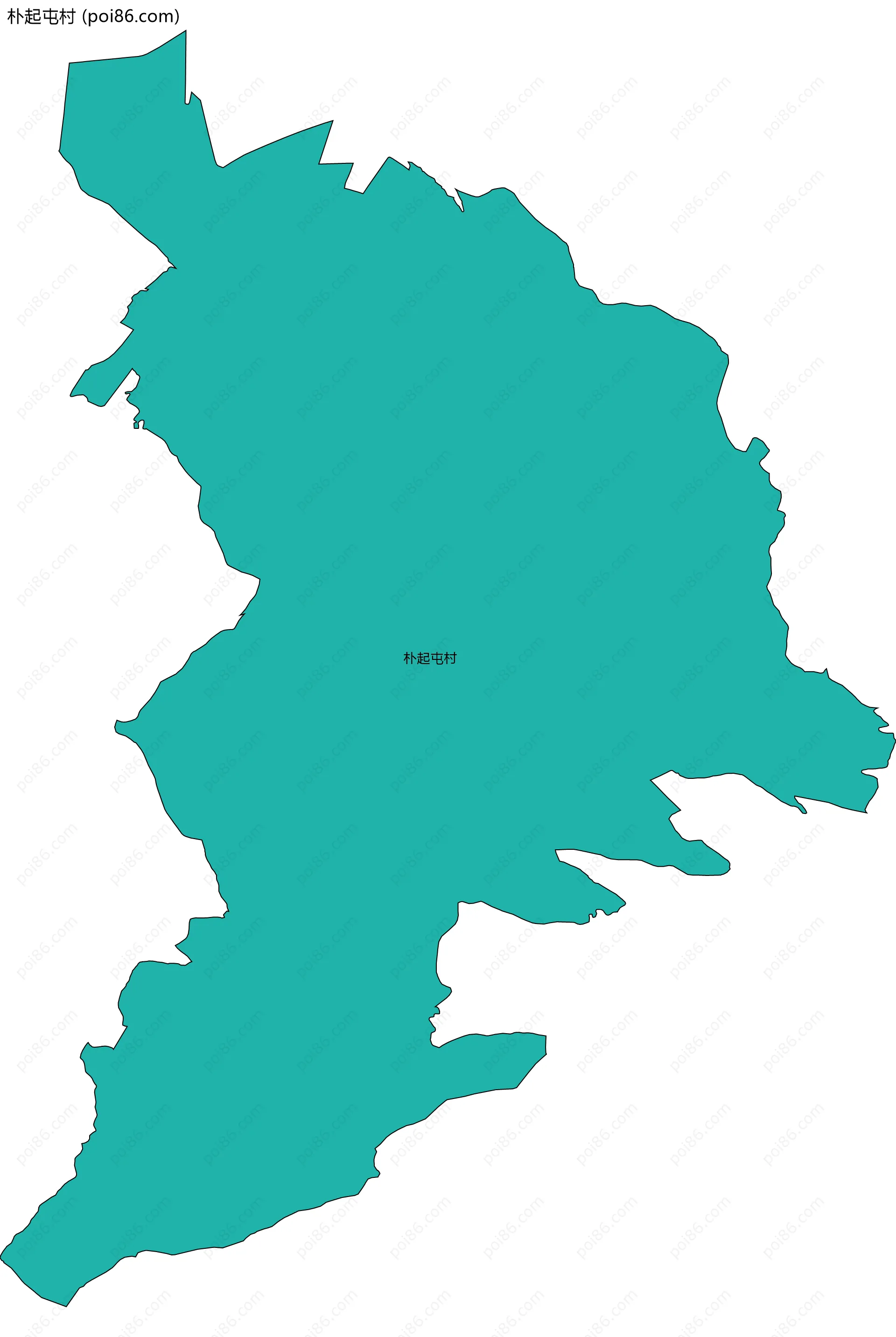 朴起屯村边界地图